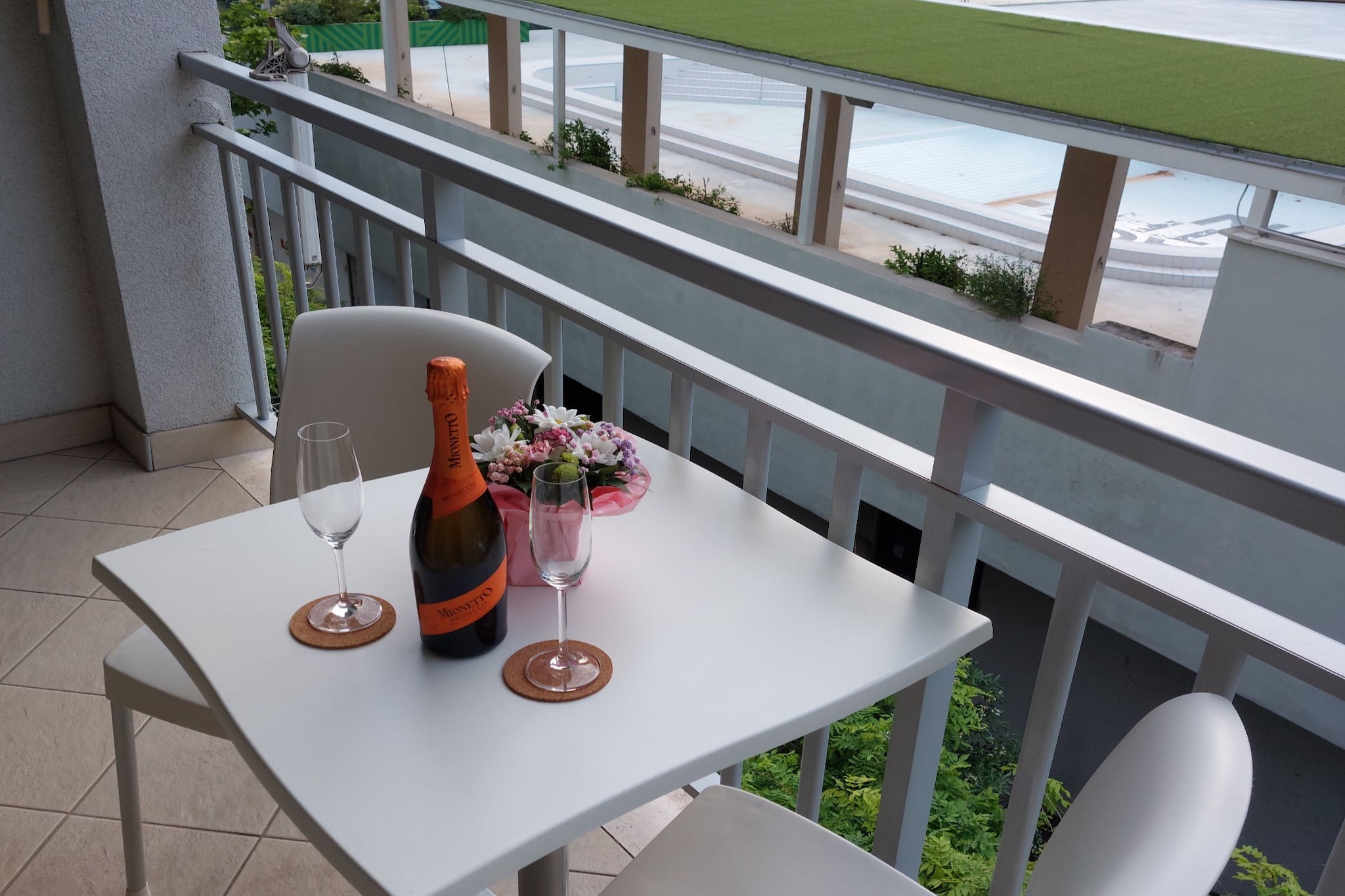 Villa Nižić Makarska - Studio Apartment With Balcony (Studio S) - Terrasbalkon