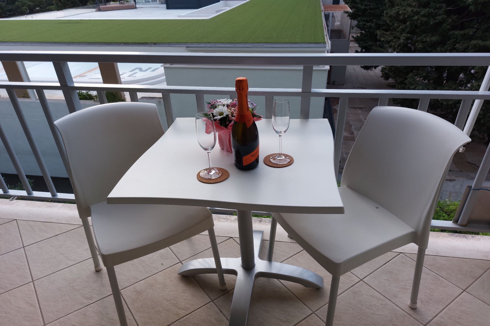 Villa Nižić Makarska - Studio Apartment With Balcony (Studio S) - Terrasbalkon