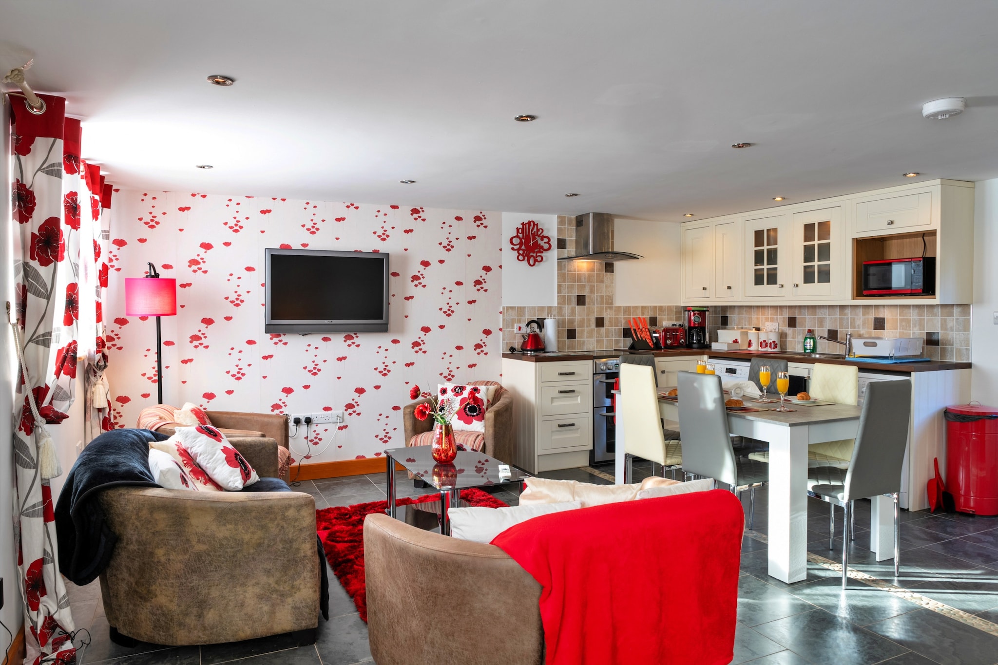 Poppy Cottage, Great Houndbeare Farm - Living room