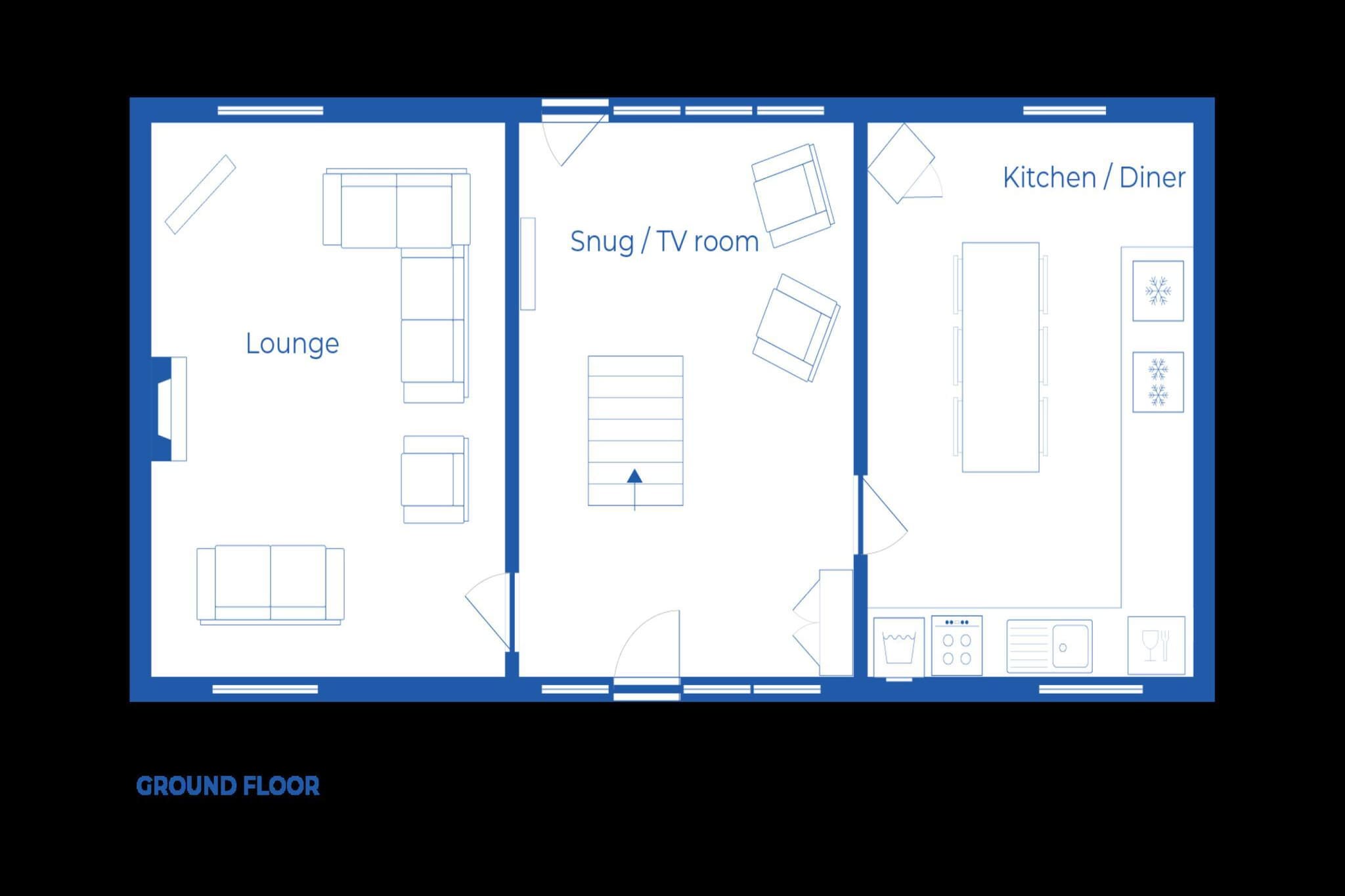 Mill Cottage, Great Houndbeare Farm - Floor plan