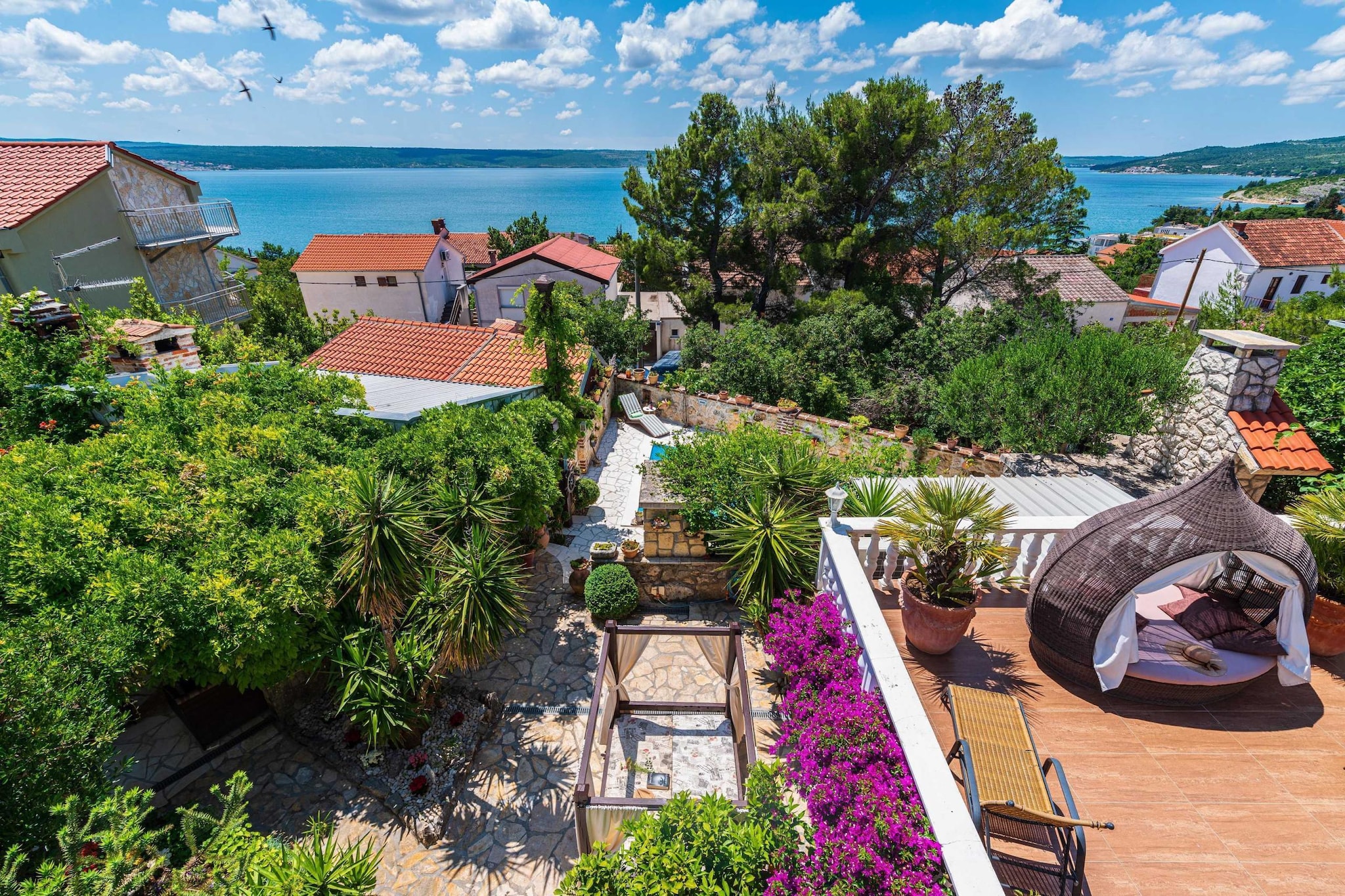 Sea view Villa Danica-Uitzicht zomer