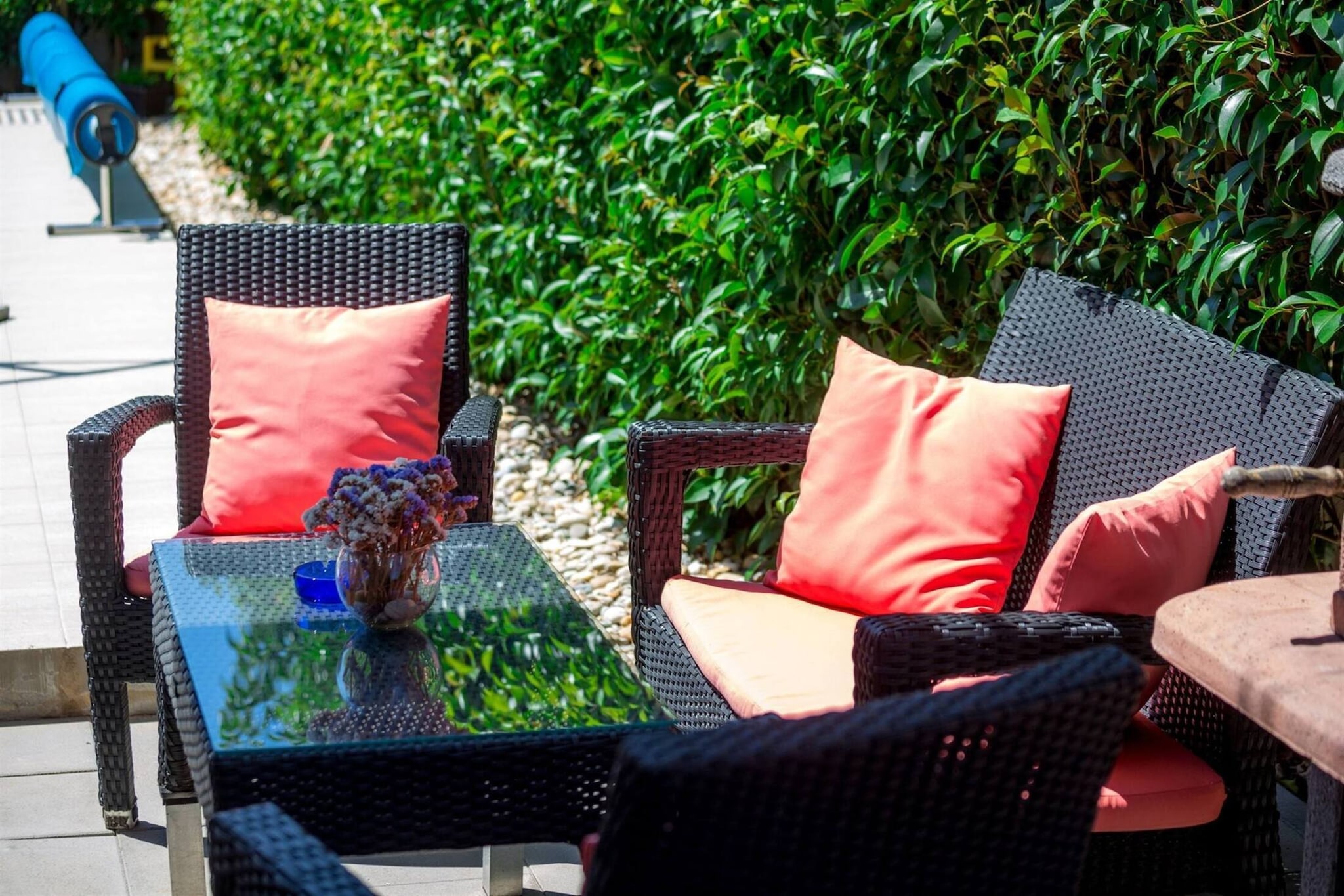 Apartment ViGo with private pool-Terrasbalkon