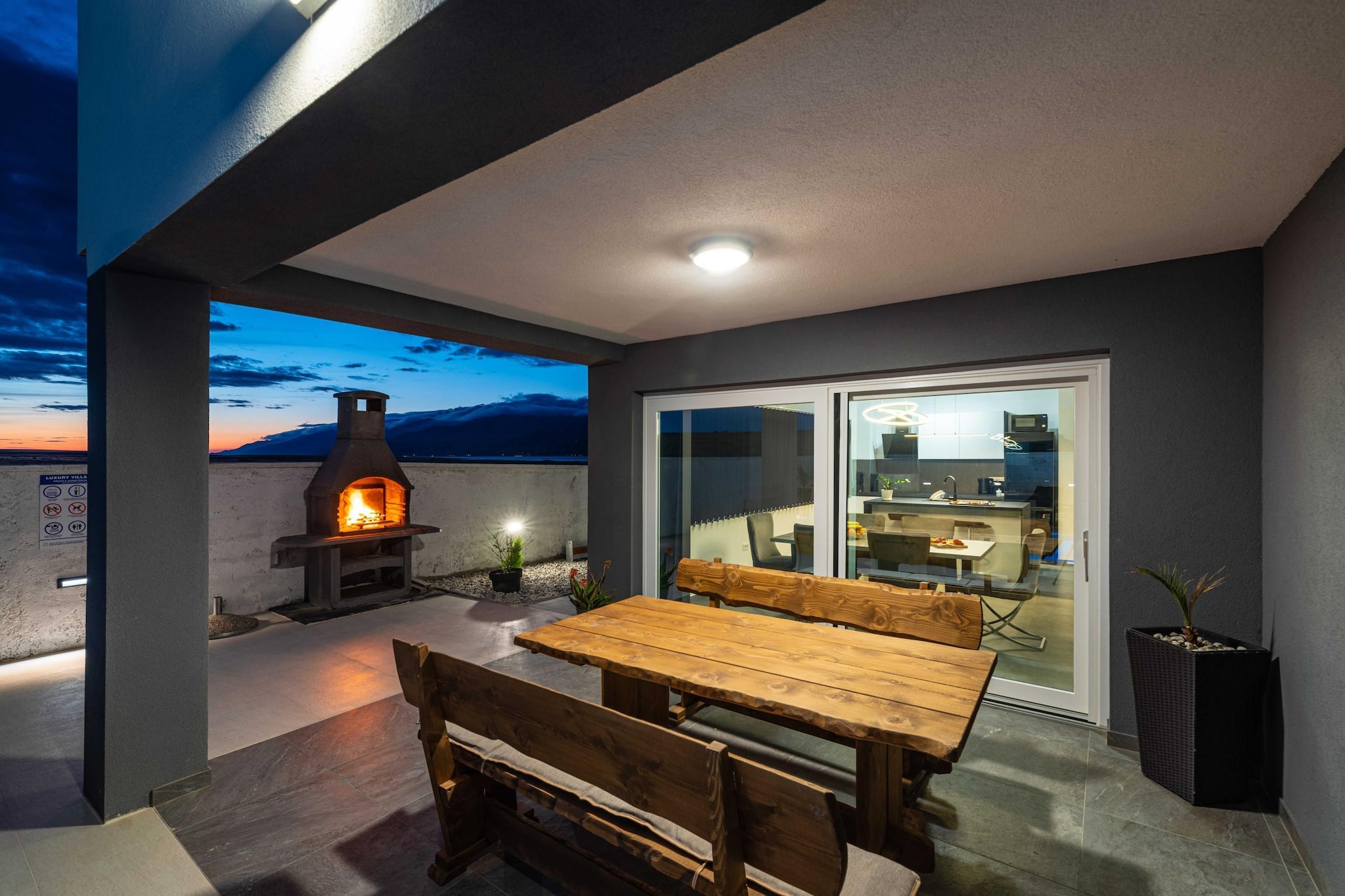 Sea view Villa Punta-Terrasse/Balkon