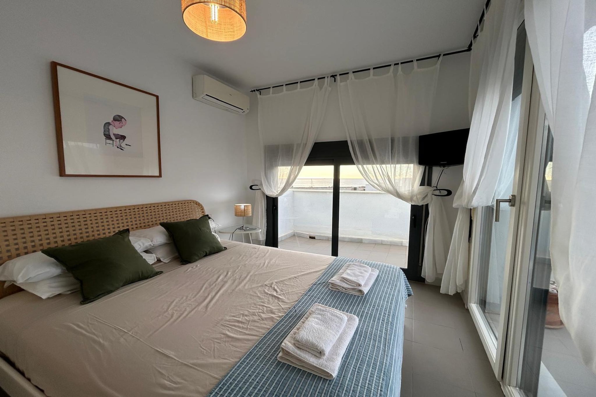 CT 407 AL - Faro's Las Negras Beach Apartment for 4 - Cabo de Gata-Slaapkamer