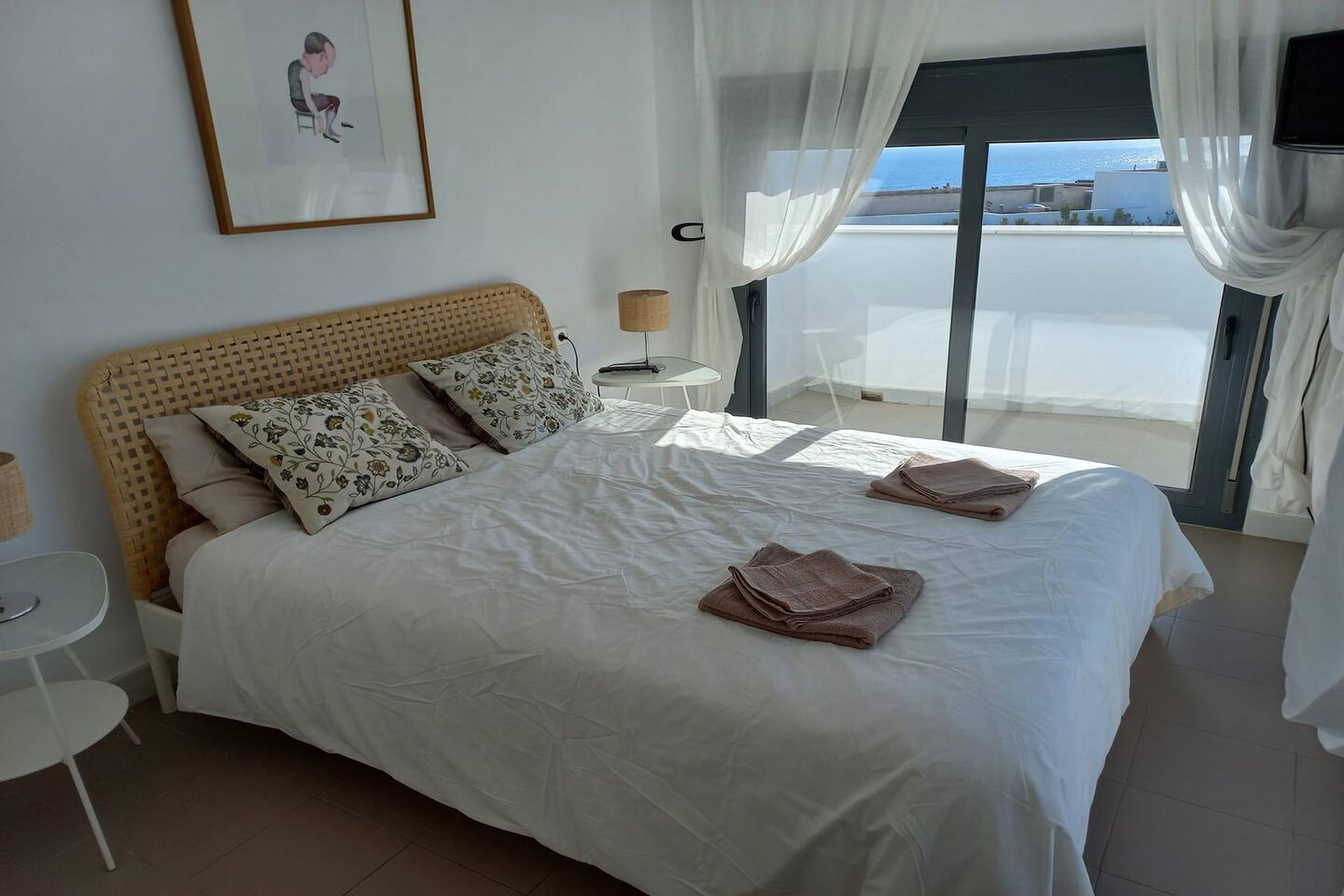 CT 407 AL - Faro's Las Negras Beach Apartment for 4 - Cabo de Gata-Slaapkamer