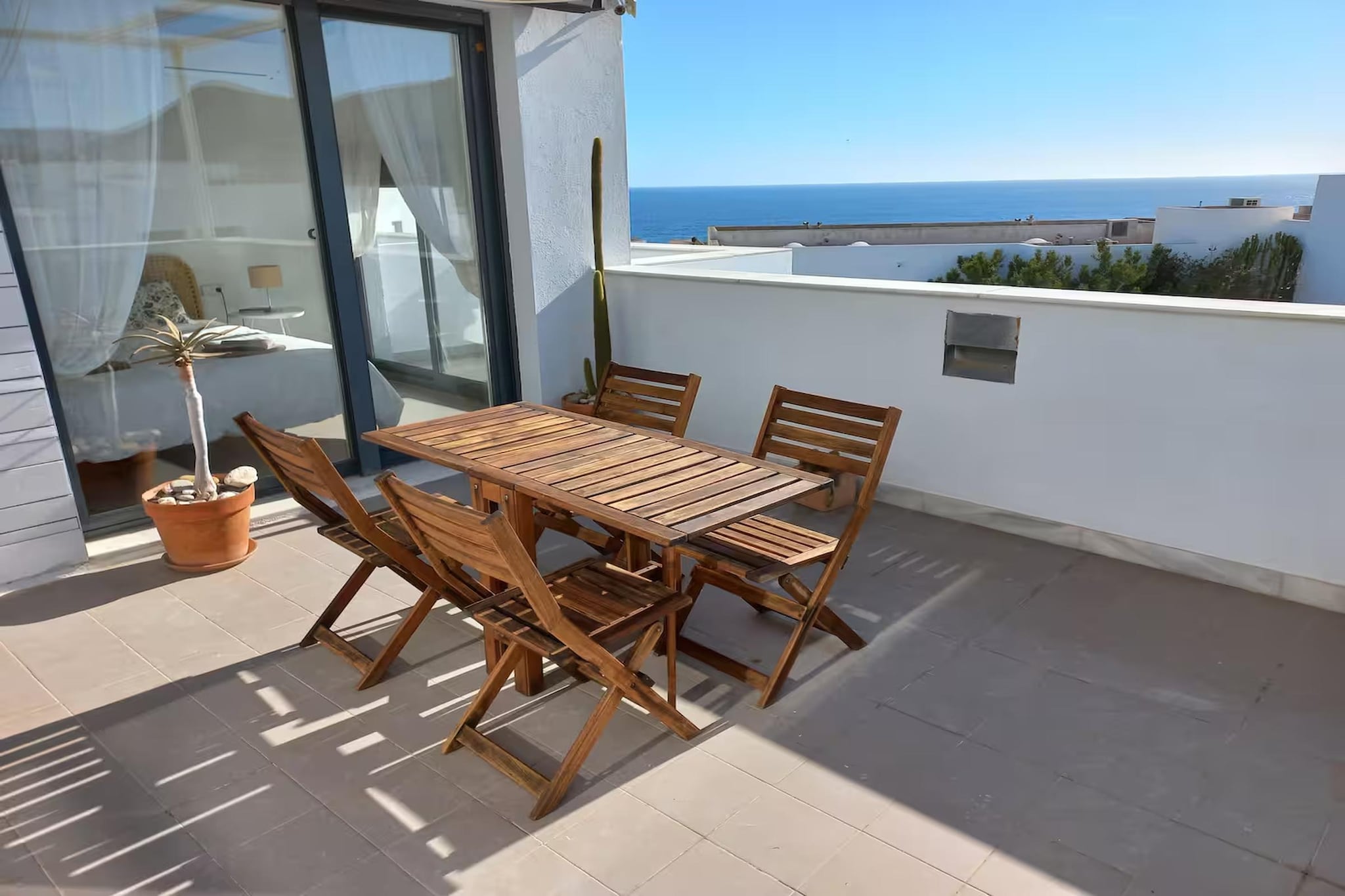 CT 407 AL - Faro's Las Negras Beach Apartment for 4 - Cabo de Gata-Terrasbalkon
