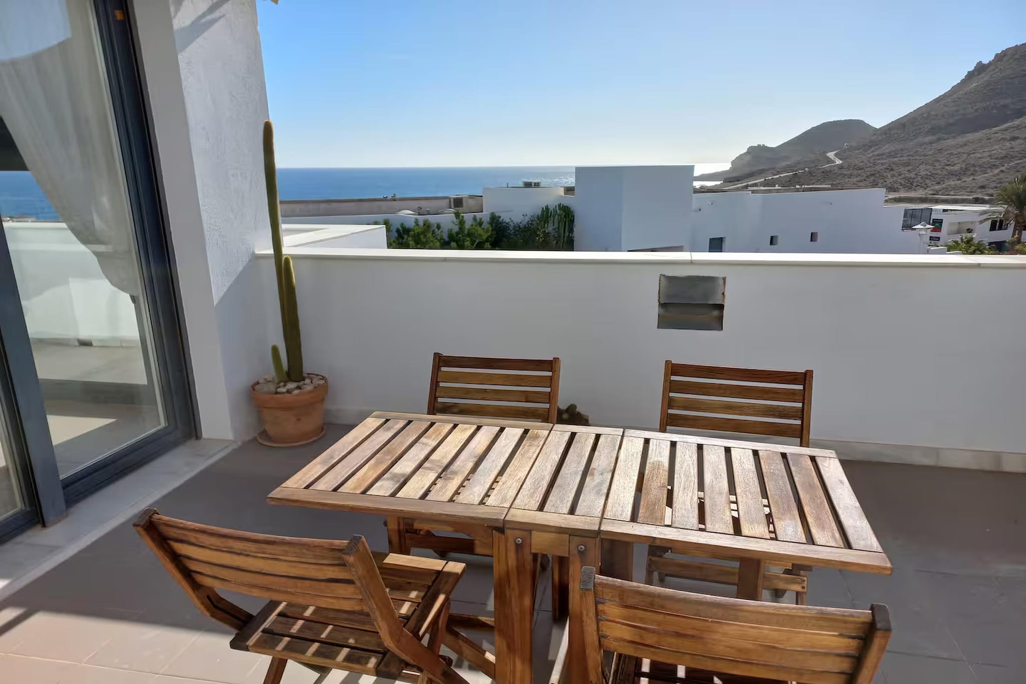 CT 407 AL - Faro's Las Negras Beach Apartment for 4 - Cabo de Gata-Terrasbalkon