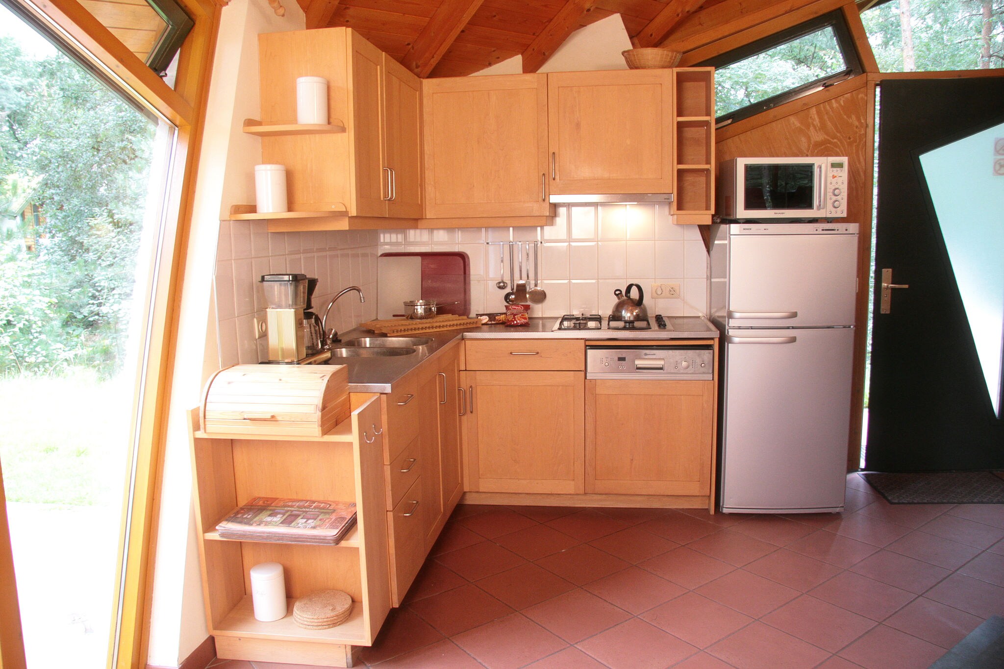 Eco holiday home with wood stove, in a holiday park in the middle of nature