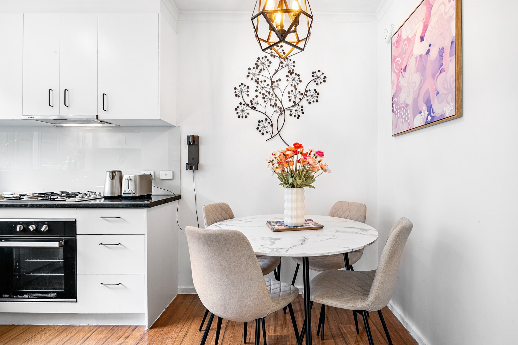 Located in the heart of St Kilda, this calm 2-bedroom apartment offers a cosy living space with a private balcony and convenient on-site parking. Perfect for both short getaways and business trips, the home provides seamless self-check-in and easy access to nearby cafés, shops, and parks. Enjoy the laid-back charm of this beachside suburb just minutes from Melbourne’s CBD.
Nestled in the vibrant beachside suburb of St Kilda, this apartment places you near local cafés, parks, and eclectic shops. Enjoy a walk to the iconic St Kilda Beach, Luna Park, and the Esplanade Market. With a relaxed lifestyle vibe and an artsy flair, the area is ideal for foodies and culture lovers alike. Public transport links make exploring Melbourne simple and convenient.
