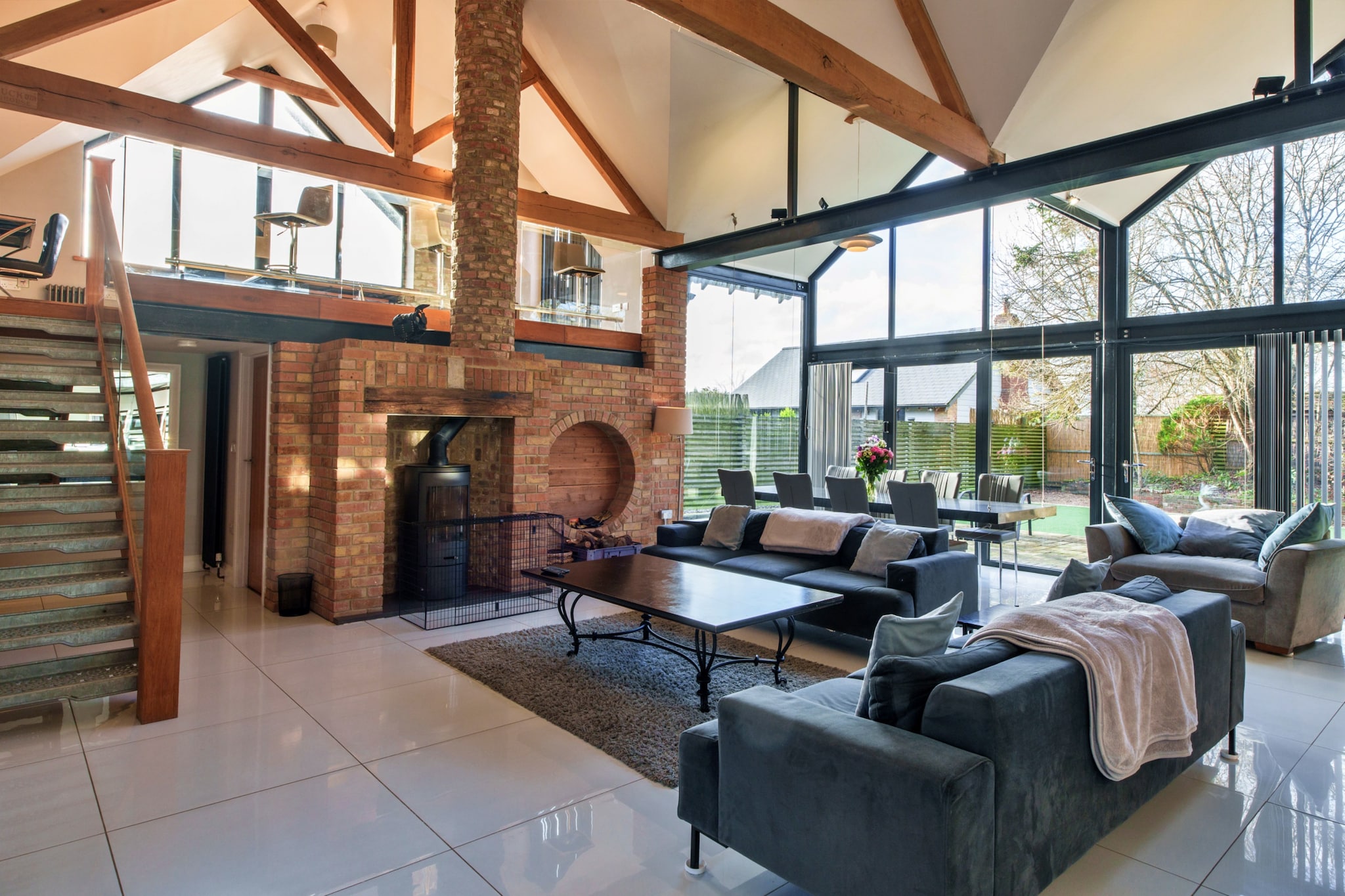 Big Barn at Dairy Cottages - Woonkamer