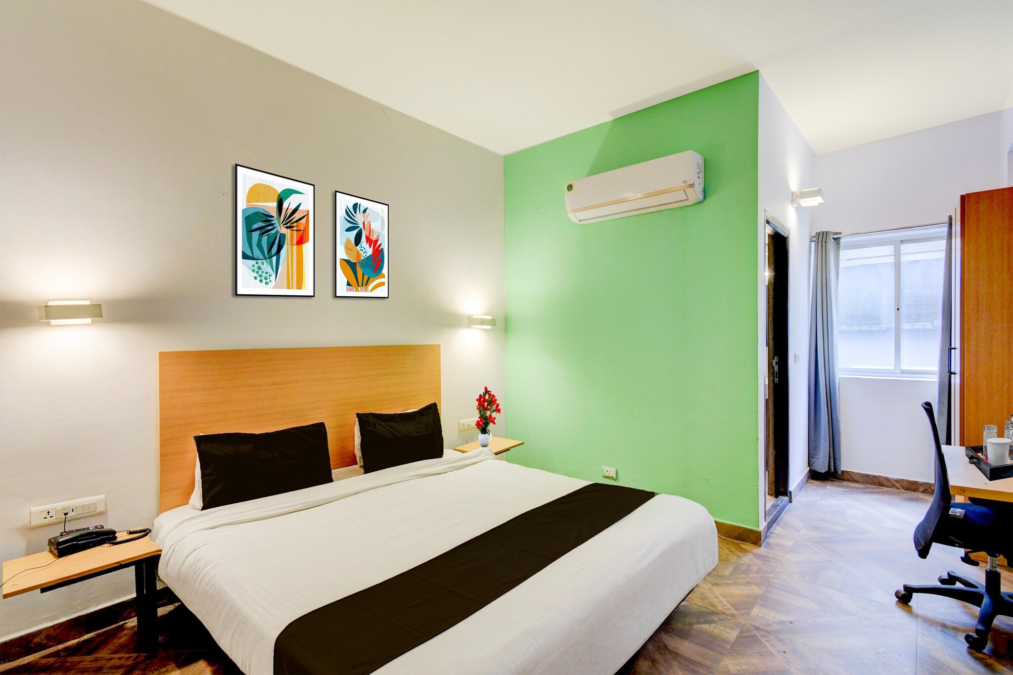 Enjoy a comfortable and hassle-free experience at our thoughtfully designed property. Each room is equipped with modern amenities, cozy bedding, and elegant decor to make you feel right at home. Located conveniently with easy access to public transport and major attractions, it's perfect for both business and leisure travelers. Cleanliness and guest comfort are our top priorities, and our team is available 24/7 to assist you throughout your stay.
Unmarried couples are warmly welcome at this property.
Guests with local ID proof are warmly welcome.
Foreign guests are welcome and allowed to stay at this property without any restrictions
Early Check-In Policy: A full day’s room rate will be charged for check-ins before 6:00 AM. Complimentary early check-in is available between 6:00 AM and 10:00 AM, subject to room availability.
Check-in is only available to guests aged 18 and above. Please provide a government-issued ID to confirm your age.