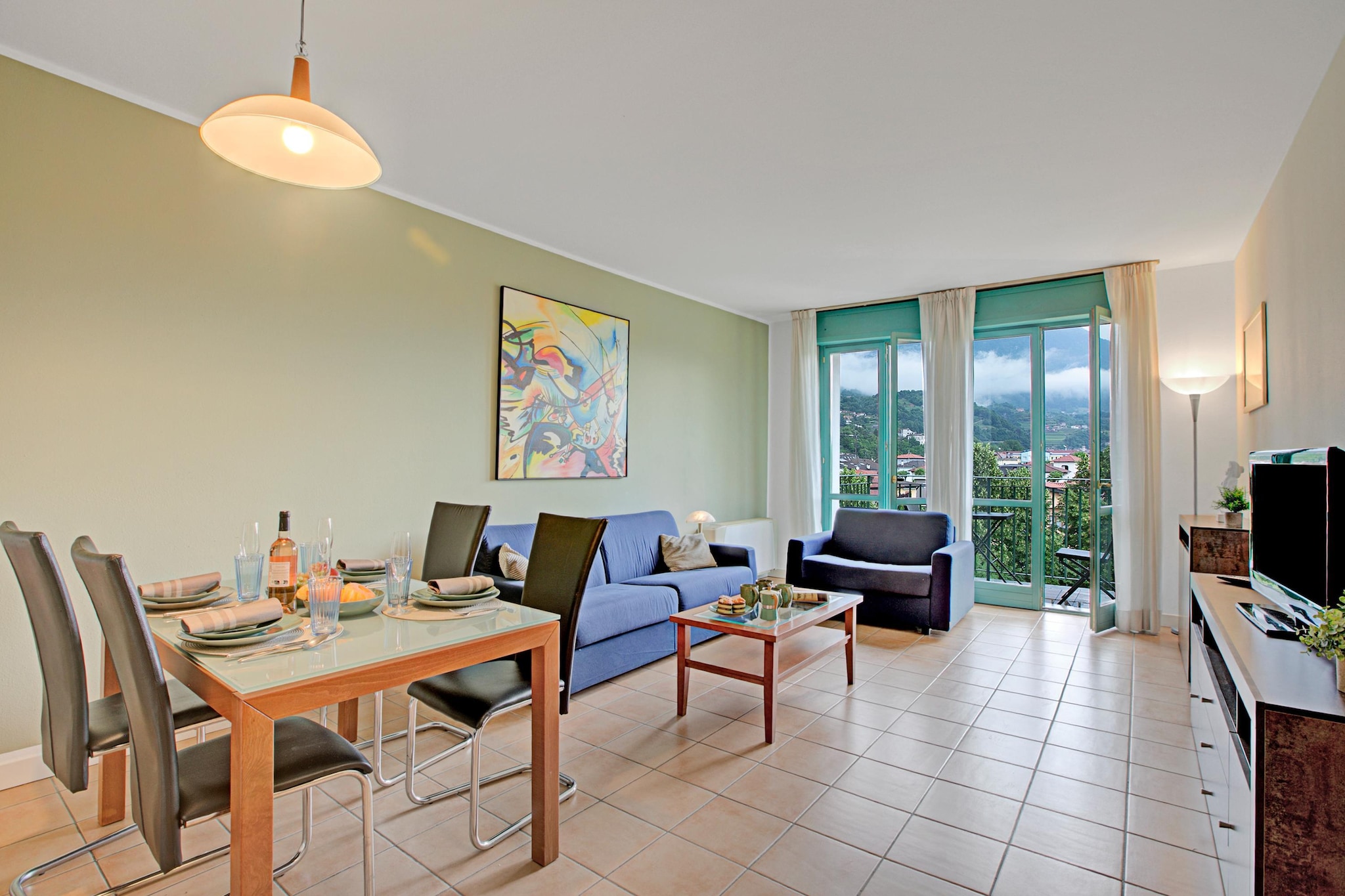 RESIDENCE PORTO LETIZIA - PALACE-1ROOM APT 4 PAX MOUNTAIN VIEW PLUS 8203 - P1MP4-Woonkamer