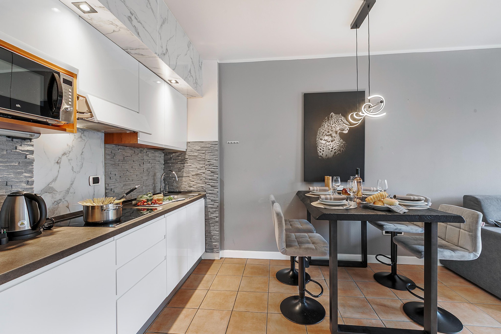 RESIDENCE PORTO LETIZIA - PALACE-1ROOM APT 4 PAX MOUNTAIN VIEW DELUXE8204 - P1MD4-Keuken