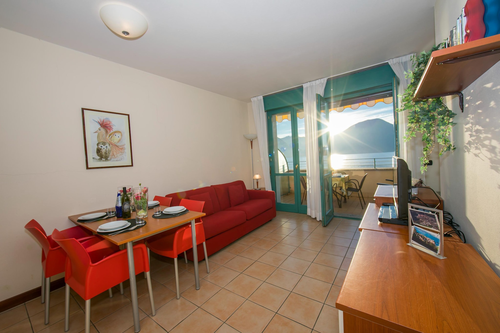 RESIDENCE PORTO LETIZIA - PALACE-1ROOM APT 4 PAX LAKE VIEW PLUS 8205 - P1LP4-Woonkamer