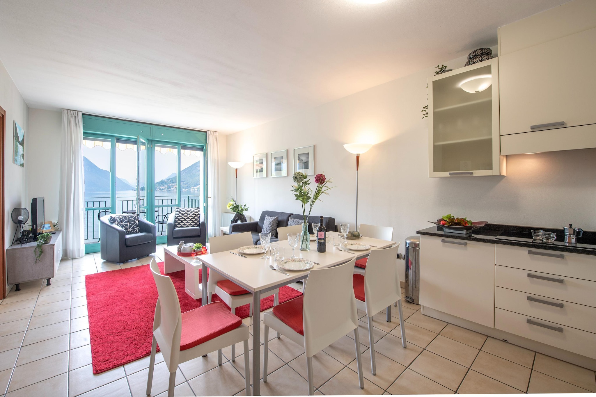 RESIDENCE PORTO LETIZIA - PALACE-1ROOM APT 4 PAX LAKE VIEW DELUXE 8206 - P1LD4-Eetkamer