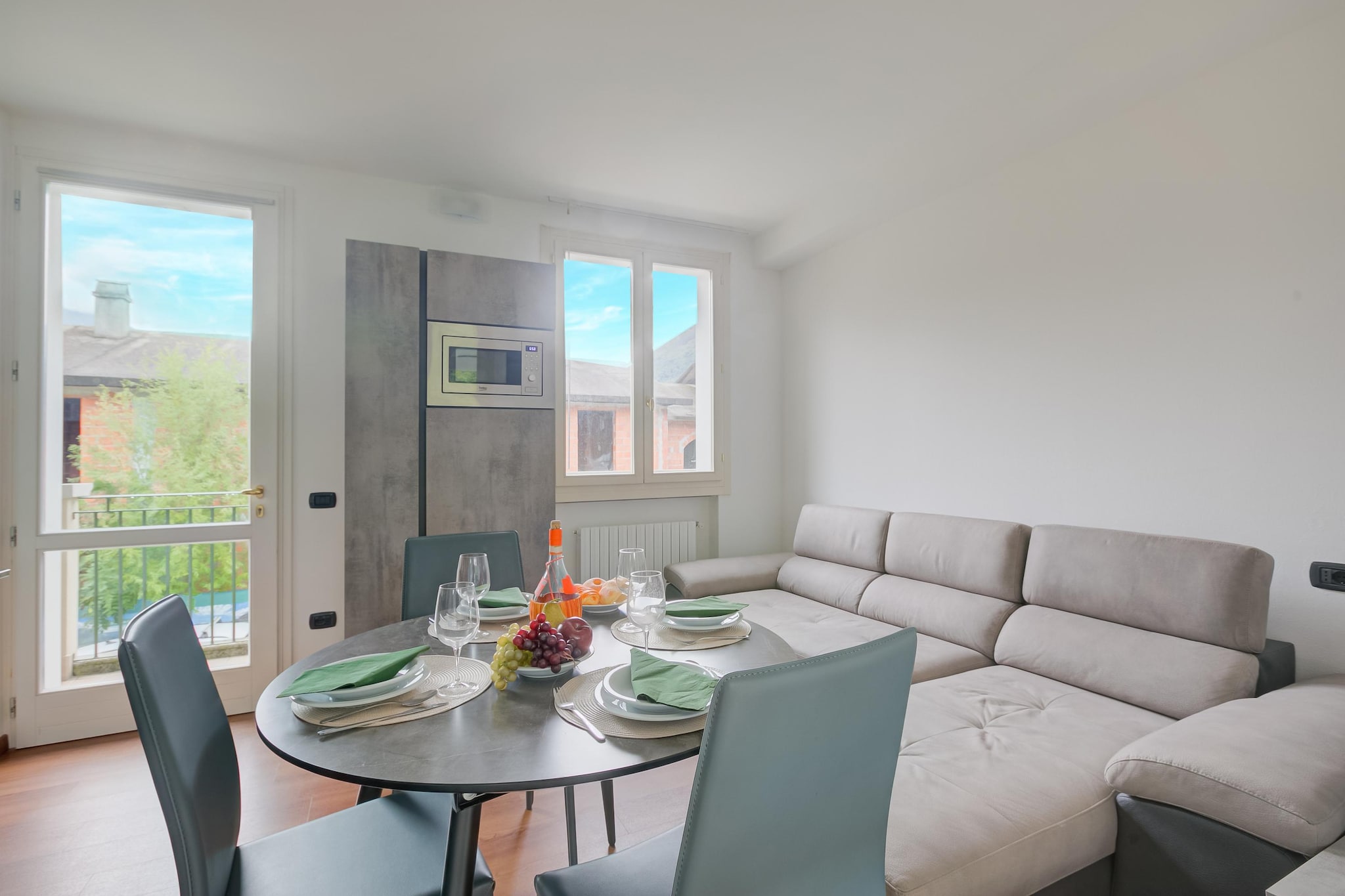 RESIDENCE PORTO LETIZIA - VILLAS-2BEDROOMS APT 6 PAX DELUXE 8218 - V2DL6-Woonkamer