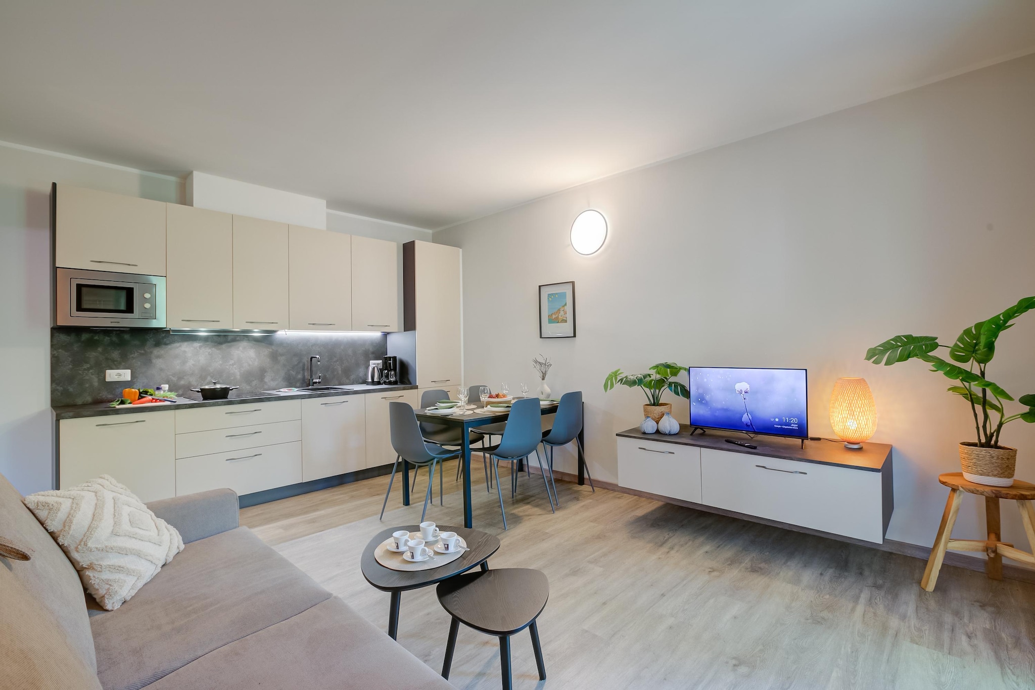 RESIDENCE PORTO LETIZIA - VILLAGE-BILOCALE 4 PAX DELUXE 8227 - VGBD4-Woonkamer