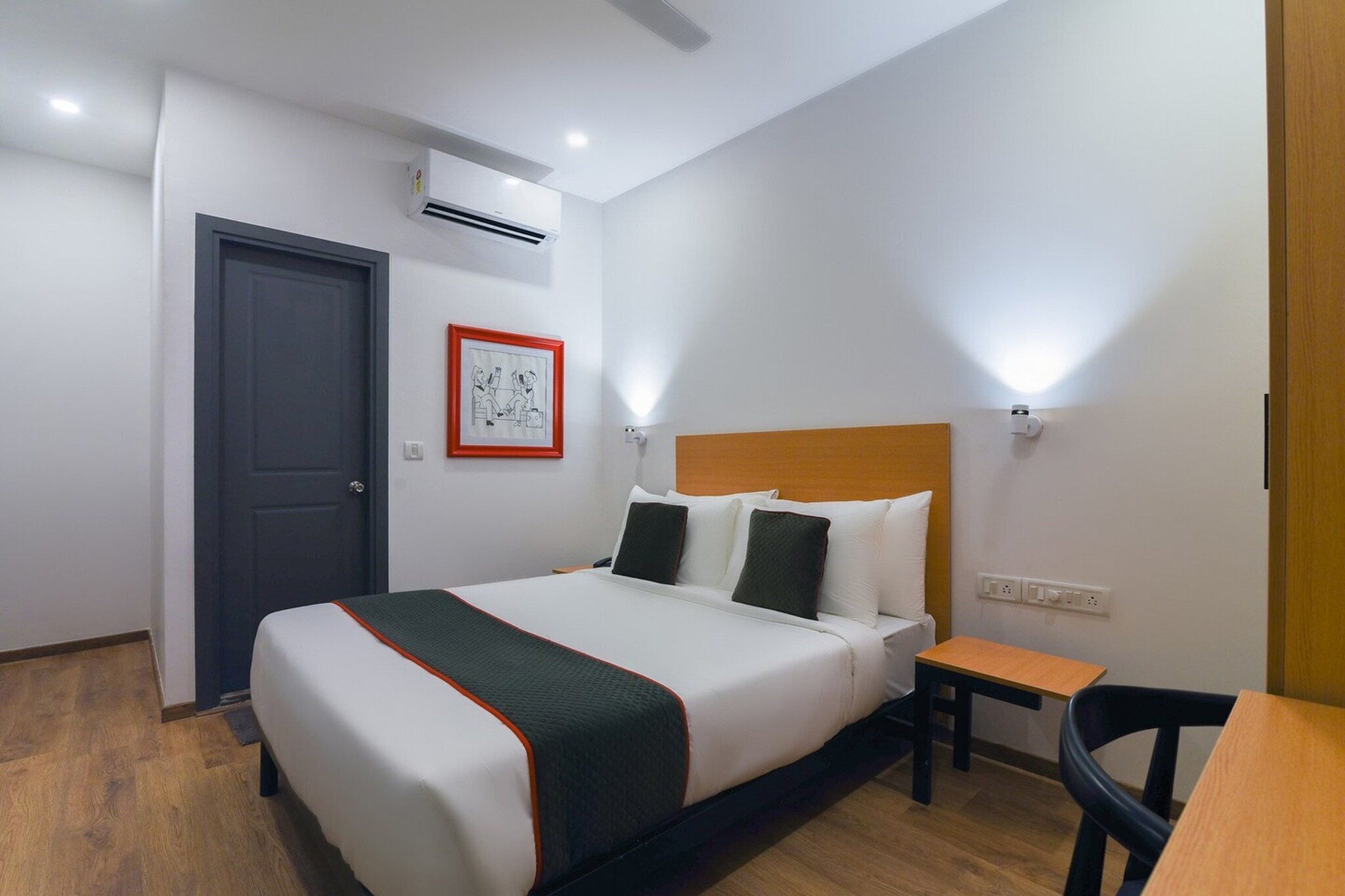 Comfortable Accommodations: Super Townhouse Spruce Hotels Bellandur in Bangalore offers 4-star comfort with free WiFi, air-conditioning, and modern amenities. Each room includes a tea and coffee maker, refrigerator, seating area, free toiletries, shower, and TV.

Convenient Facilities: Guests can enjoy a lounge, housekeeping service, and room service. The hotel provides a relaxing environment with a seating area and complimentary toiletries.

Prime Location: Located 42 km from Kempegowda International Airport, the hotel is near attractions such as Forum Mall (7 km), Koramangala (7 km), and Brigade Road (11 km). Guests appreciate the convenient location and room cleanliness. 

Early Check-In Policy: A full day’s room rate will be charged for check-ins before 6:00 AM. Complimentary early check-in is available between 6:00 AM and 10:00 AM, subject to room availability.
Check-in is only available to guests aged 18 and above. Please provide a government-issued ID to confirm your age.
