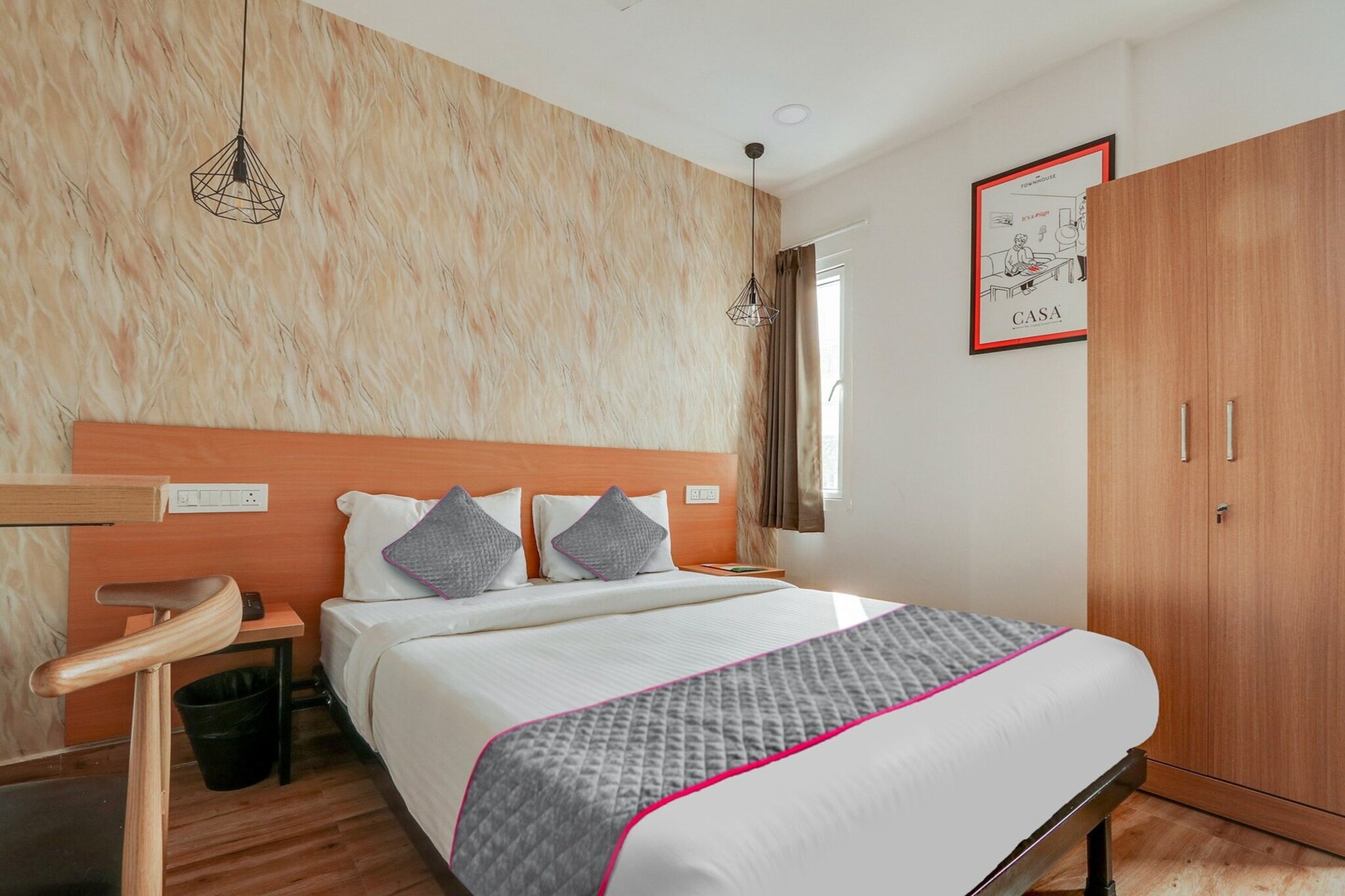 Comfortable Accommodations: Townhouse CASA GRAND in Hyderabad offers family rooms with air-conditioning, private bathrooms, work desks, and free toiletries. Each room includes a seating area, TV, and wardrobe, ensuring a pleasant stay. Dining Experience: The family-friendly restaurant serves Indian cuisine for lunch and dinner. The restaurant ambience is ideal for relaxed meals. Convenient Facilities: The hotel features a lounge, lift, 24-hour front desk, and room service. Free WiFi is available throughout the property, enhancing guest connectivity. Prime Location: Located 27 km from Rajiv Gandhi International Airport, the hotel is a 16-minute walk from City Centre Mall. Nearby attractions include Ravindra Bharathi (3.5 km) and Hussain Sagar Lake (4.3 km). Guests appreciate the attentive staff and convenient location.
Early Check-In Policy: A full day’s room rate will be charged for check-ins before 6:00 AM. Complimentary early check-in is available between 6:00 AM and 10:00 AM, subject to room availability.
Check-in is only available to guests aged 18 and above. Please provide a government-issued ID to confirm your age.