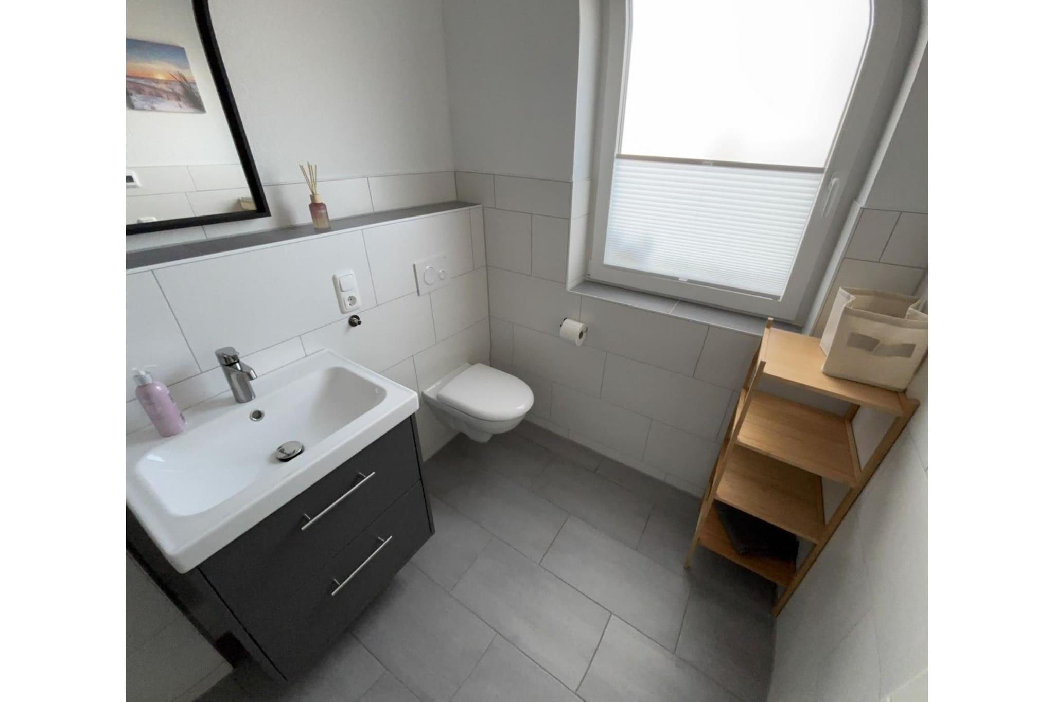 Bungalow Königskrabbe-Badezimmer