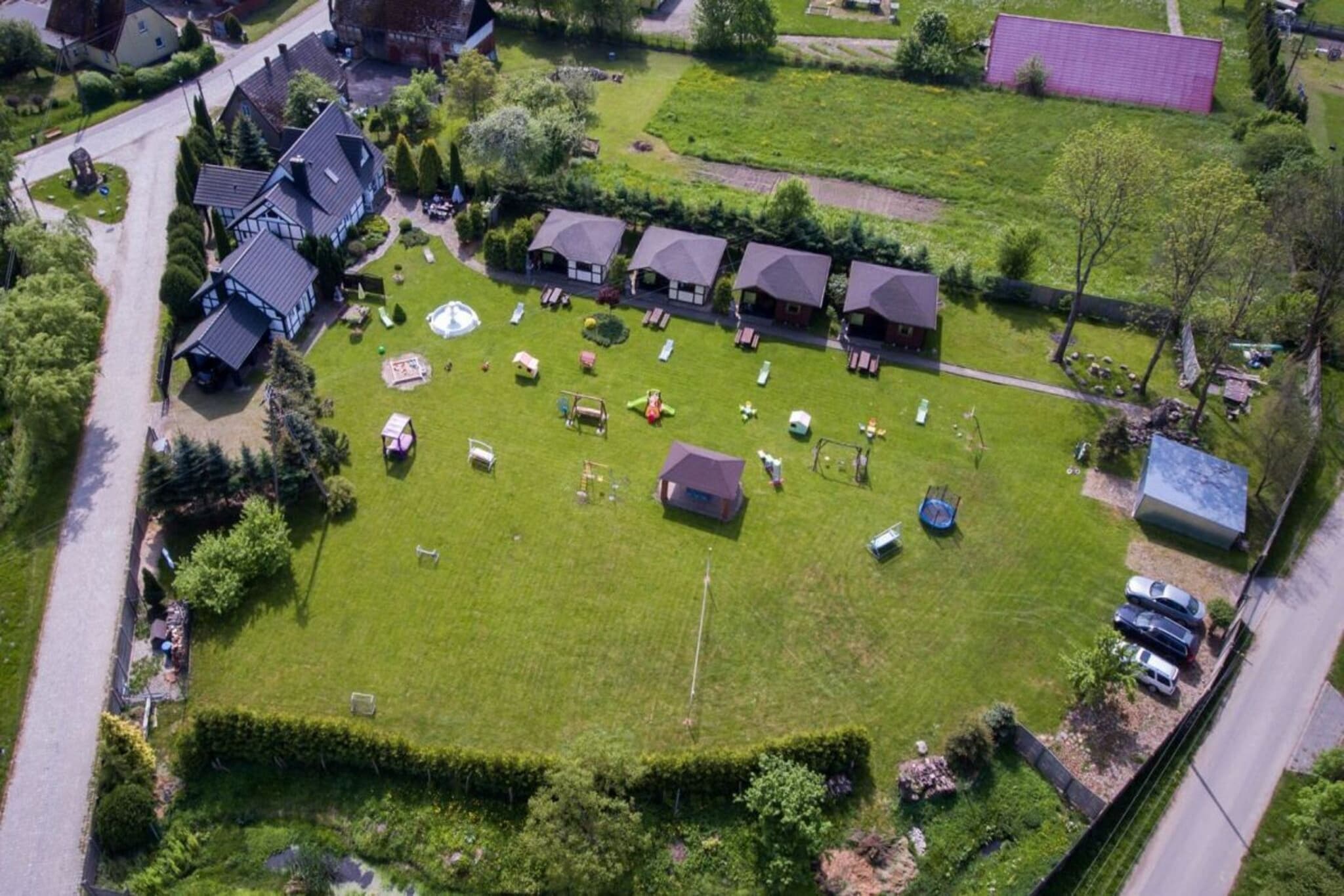 	Domki parterowe TYP A Łącko-Gebieden zomer 1km