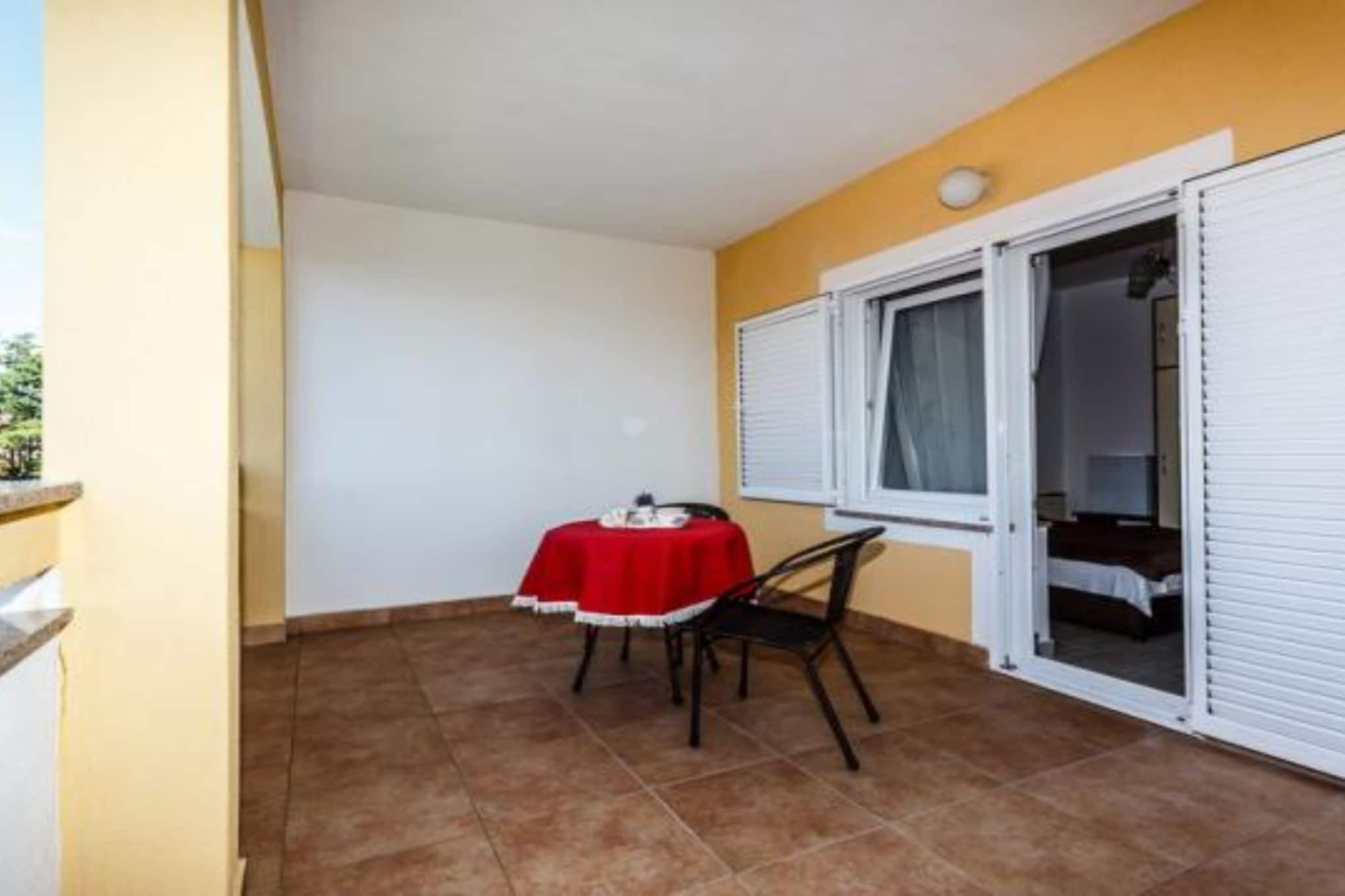 Family Apartmani Sara Malinska - Studio Apartment AS5  53046 - Terrace balcony