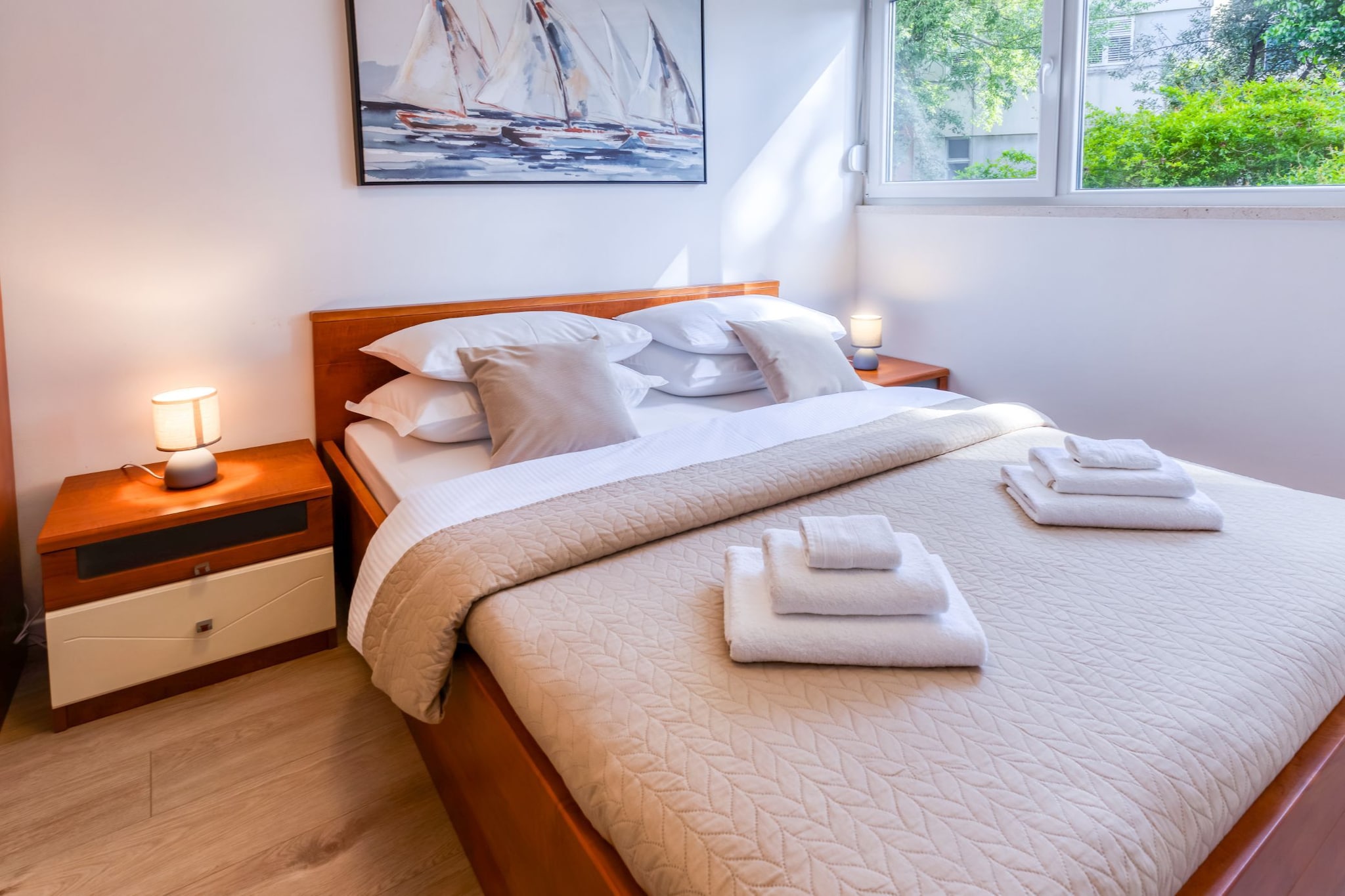 Apartment Promenada - OneBedroom Apartment with parking - Slaapkamer