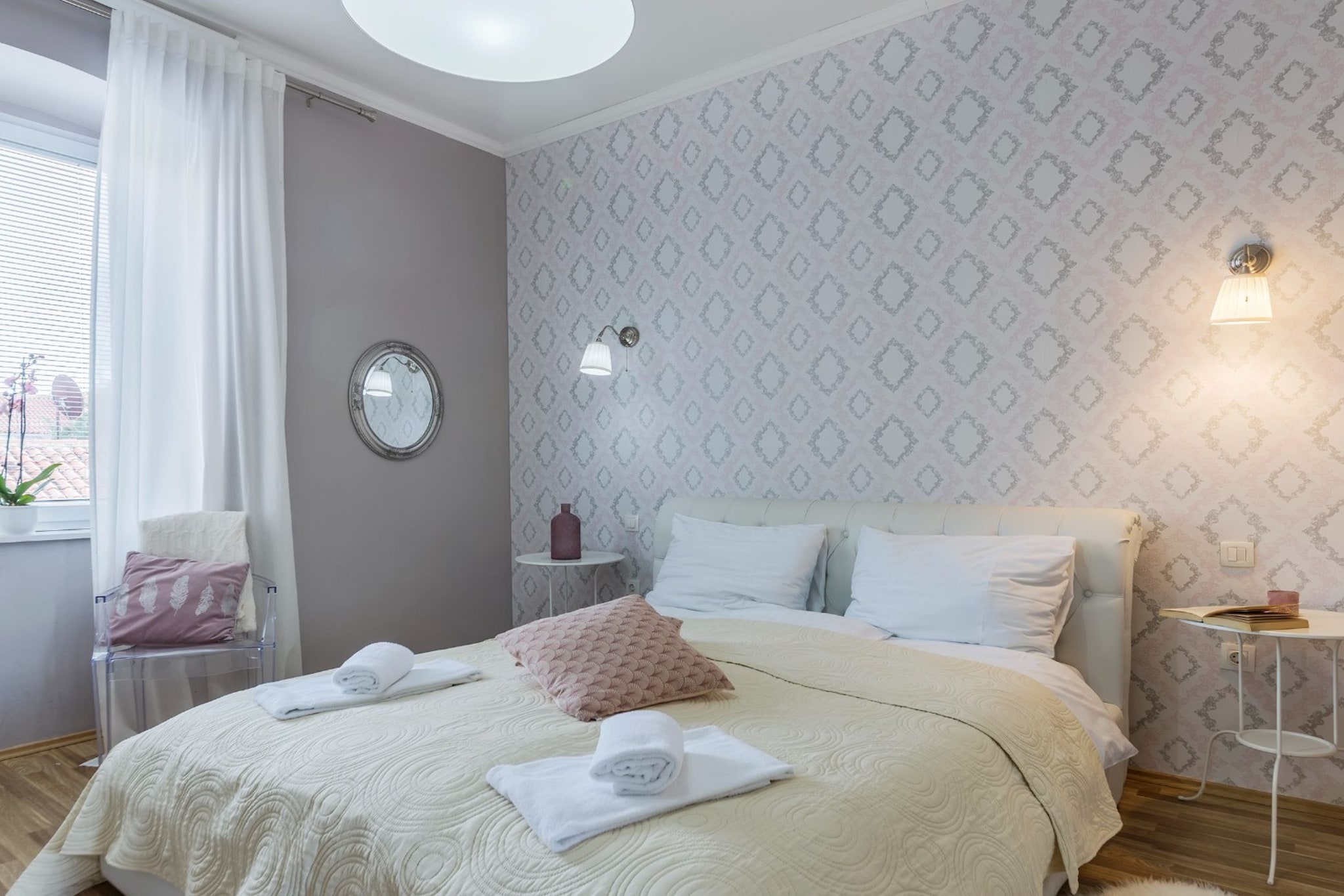 Pula Garden Apartments with Shared Pool - Superior One Bedroom Apartment with Sea View - Chambre