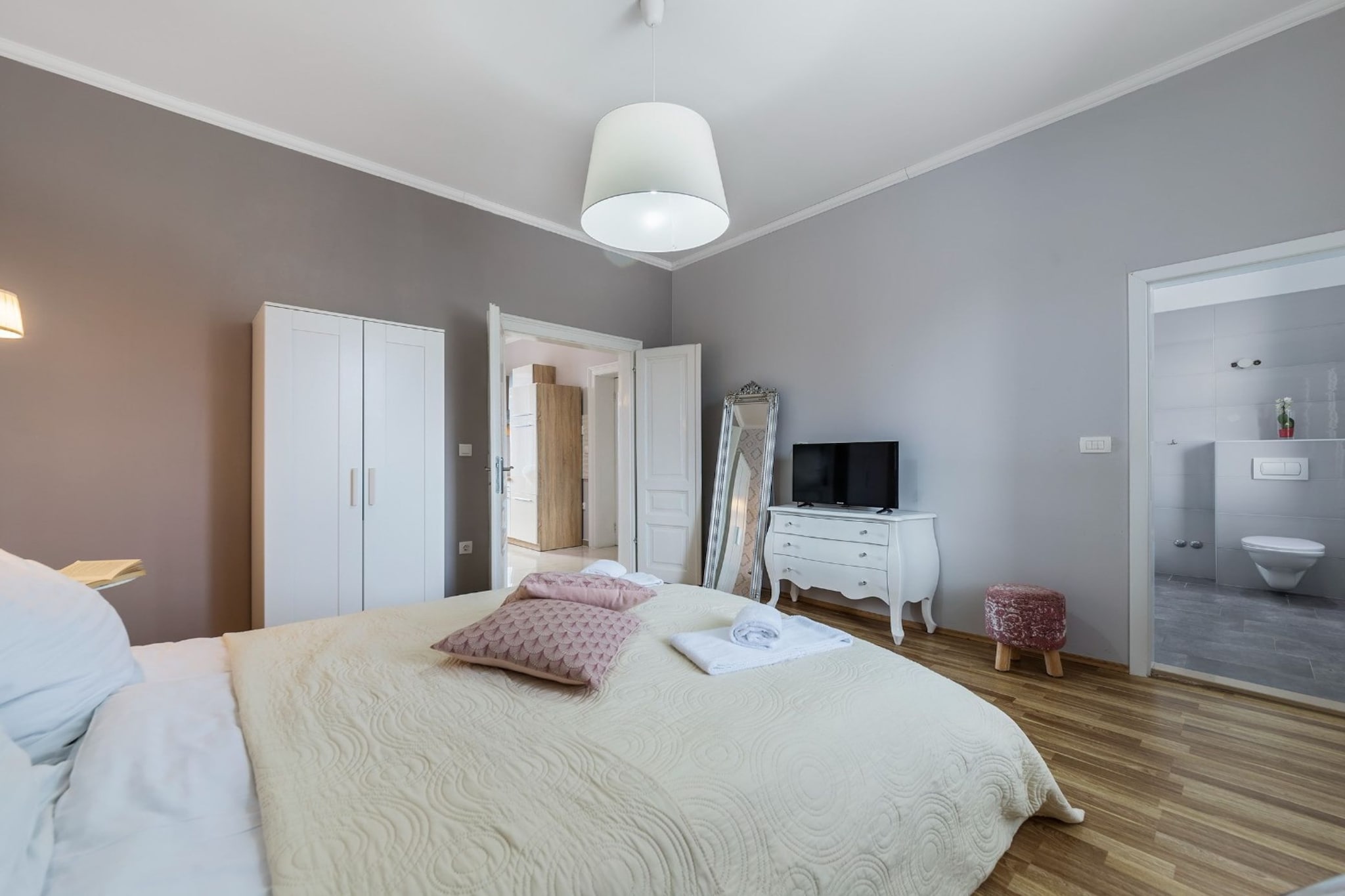 Pula Garden Apartments with Shared Pool - Superior One Bedroom Apartment with Sea View - Chambre