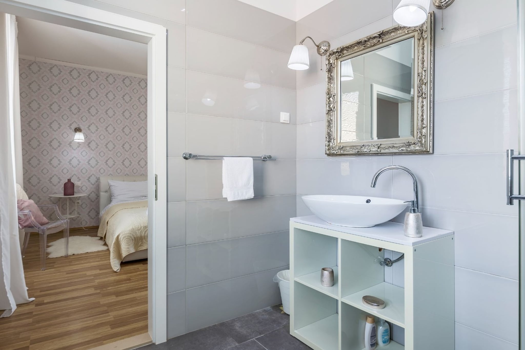 Pula Garden Apartments with Shared Pool - Superior One Bedroom Apartment with Sea View - Salle de bain