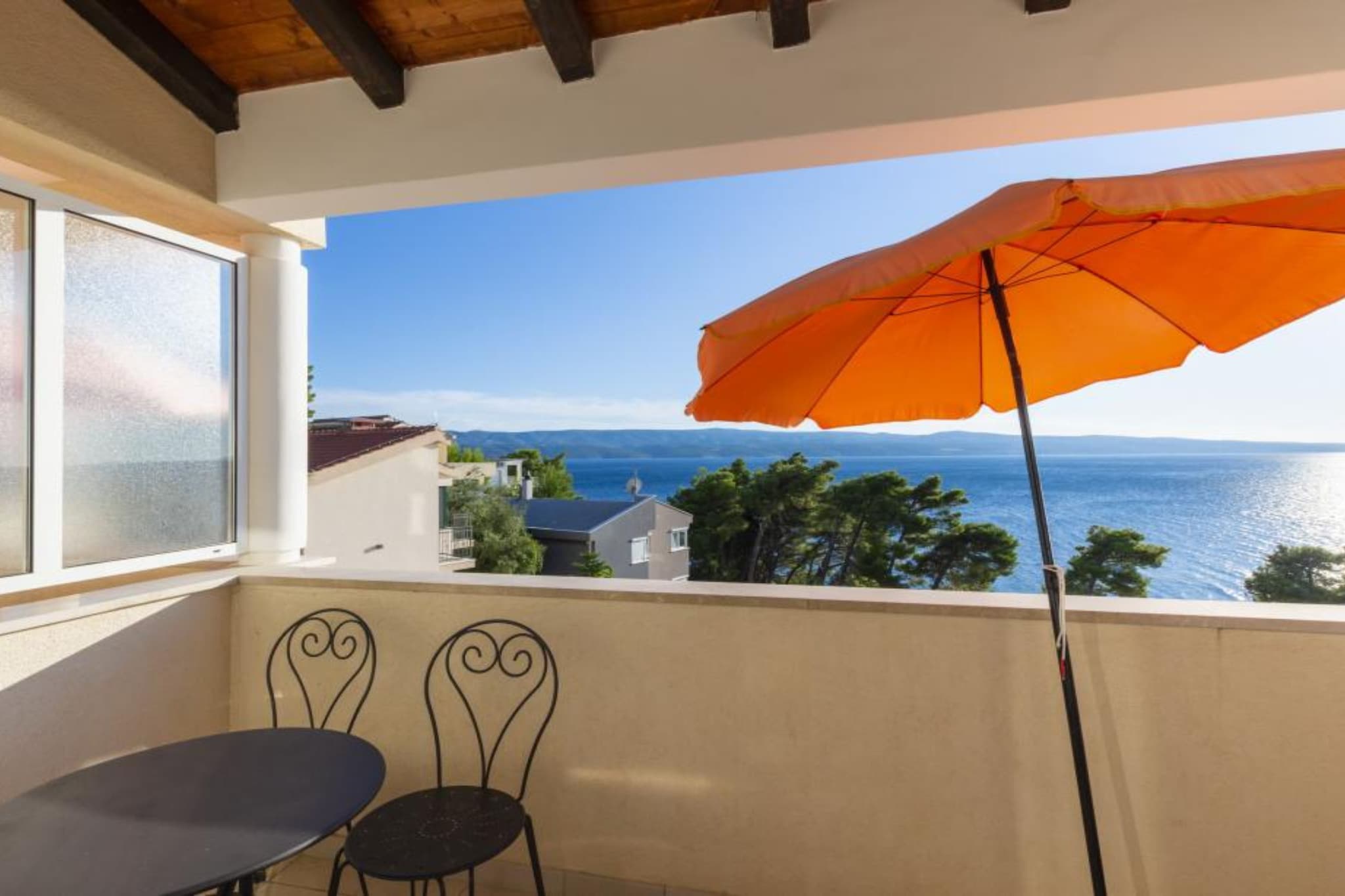 Apartments Radevenjić - One Bedroom Apartment with Sea View and Terrace - Terras