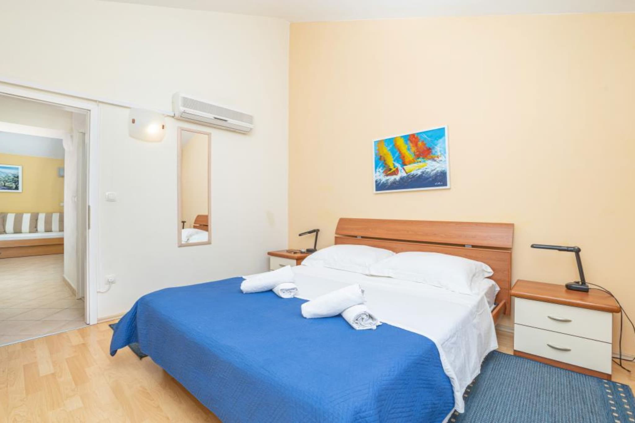 Apartments Radevenjić - Superior Two Bedroom  Apartment with Sea View and Terrace - Slaapkamer