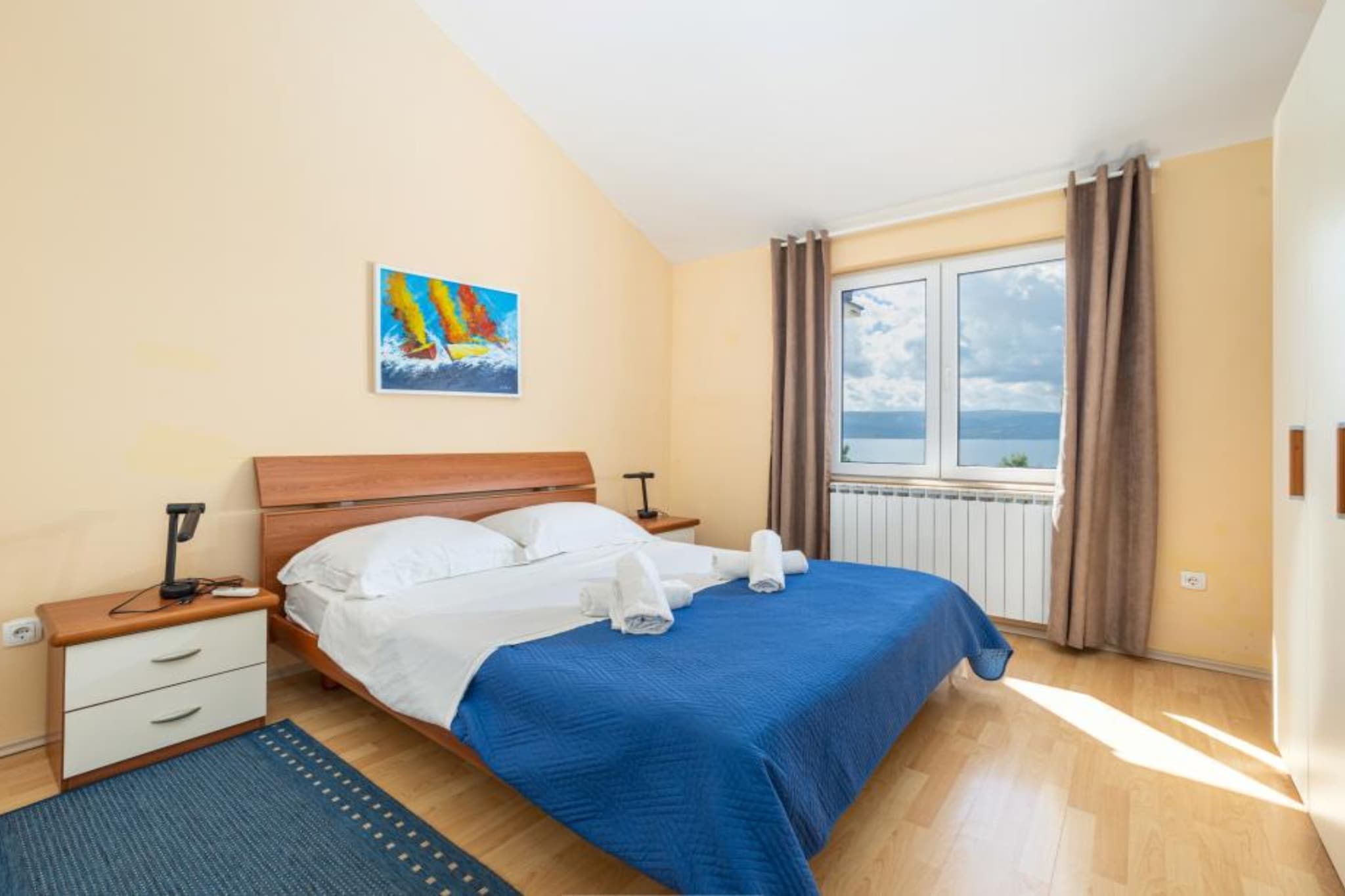 Apartments Radevenjić - Superior Two Bedroom  Apartment with Sea View and Terrace - Slaapkamer