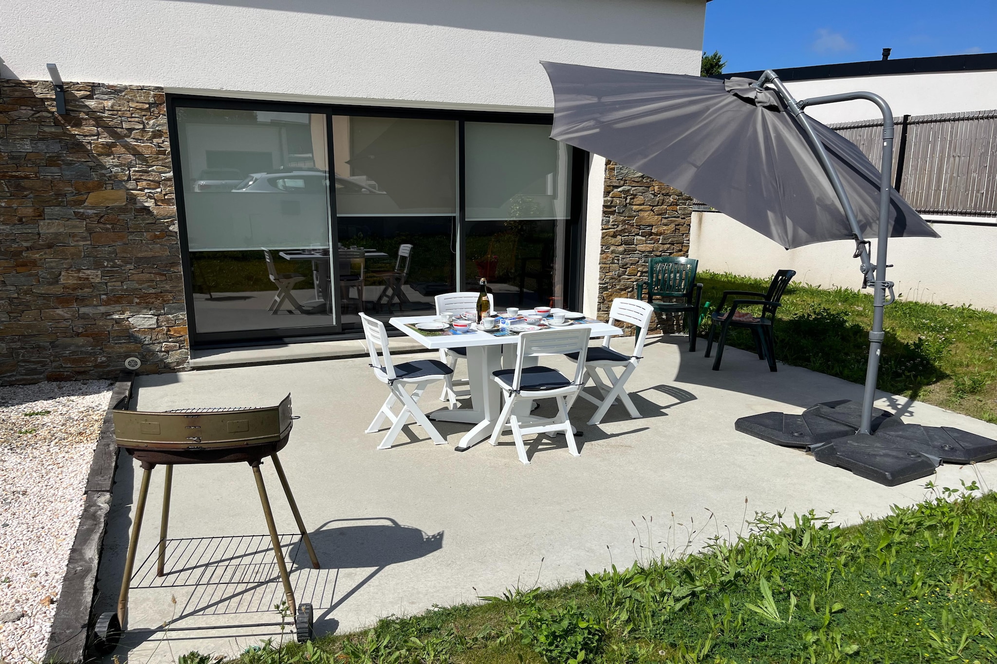 Ferienhaus in Plestin les Grèves - Tuinen zomer