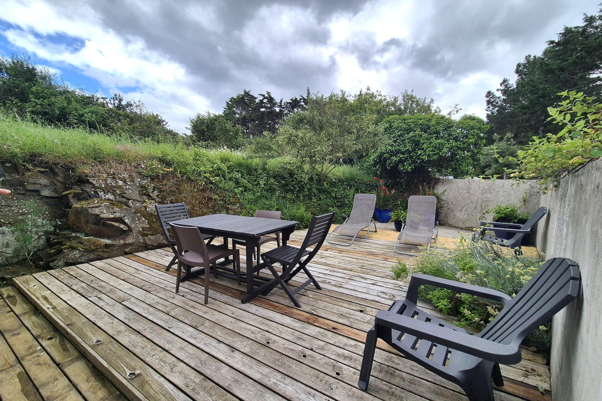 Charmante maison de vacances à 150 m de la plage - Terrasbalkon