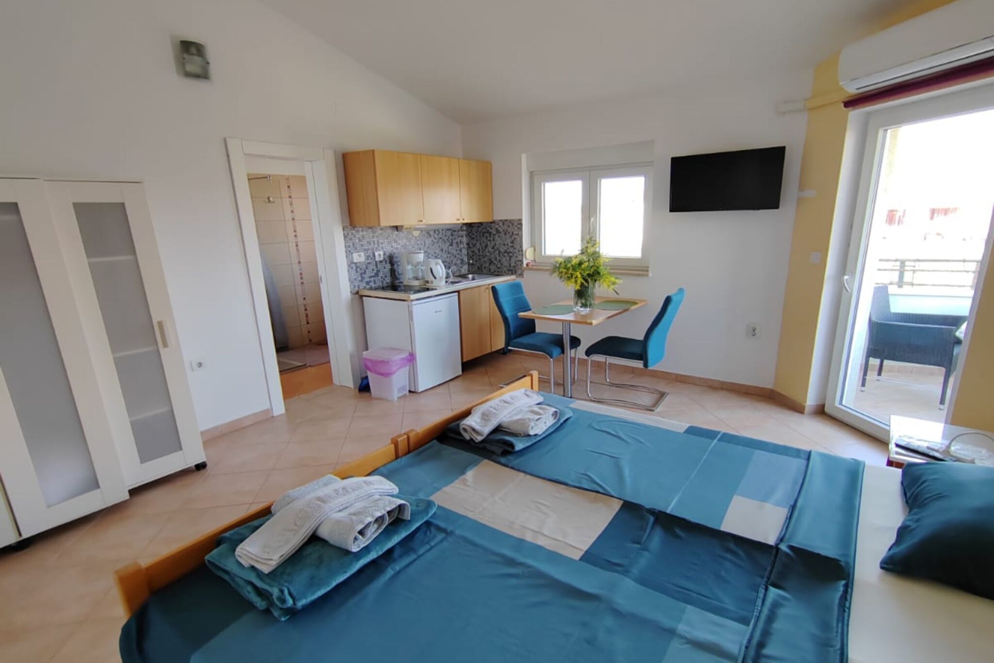 Apartments Lighthouse - (A2) Studio Apartment with Terrace and SeaView - Bedroom