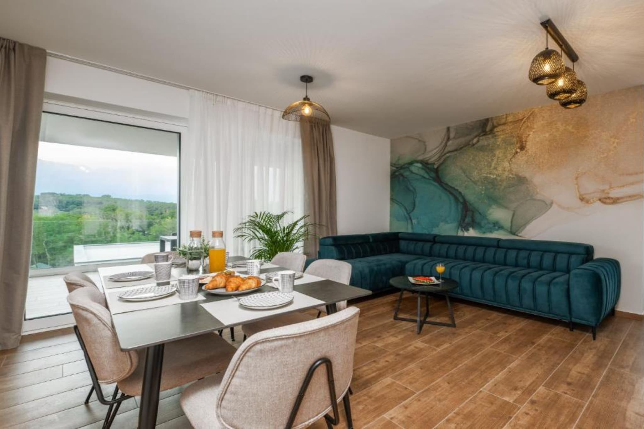 Apartments Villa Wood - Two Bedroom Apartment with terrace and pool view  ( W1 ) - Im Freien