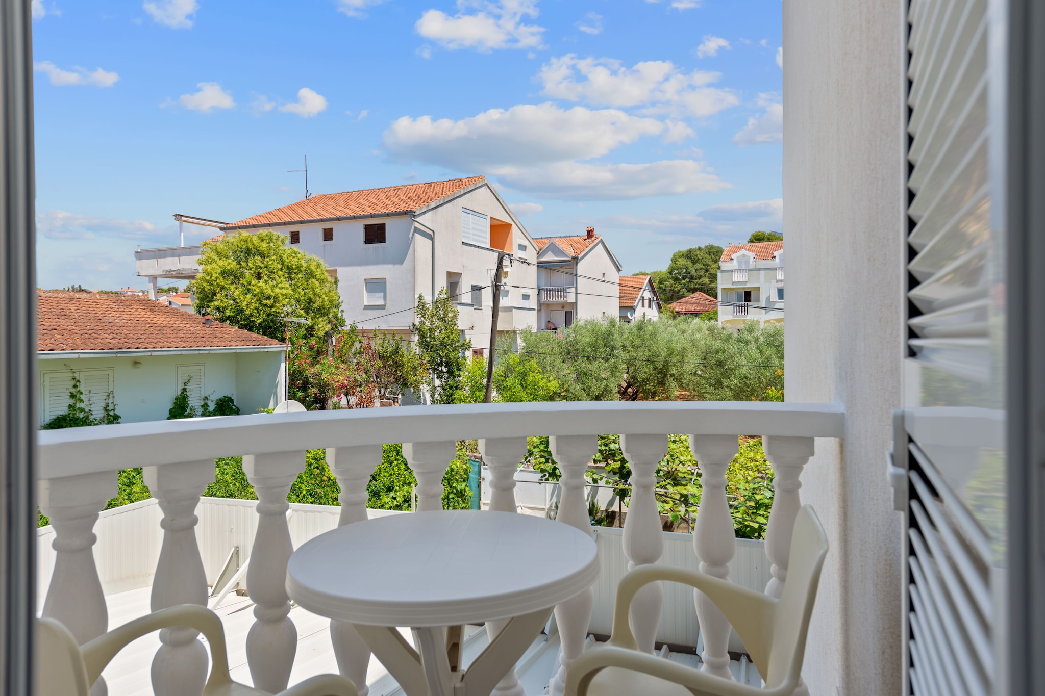 The apartment in Sveti Filip i Jakov has 2 bedrooms and capacity for 4 persons. Accommodation of 52 m² nice and is modern, It has garden. The property is located 20 m the restaurant, 100 m coffee shop, 100 m rock beach, 350 m city, 2 km supermarket, 3 km hospital, 24 km international airport, 24 km airport and it is located in a a family-friendly zone and next to the sea. The accommodation is equipped with the following items: outdoor furniture, barbecue, internet (Wi-Fi), hair dryer, balcony, electric heating, air-conditioned, open-air parking in the same building, TV, satellite tv. The open plan kitchen, electric, is equipped with refrigerator, oven, freezer, dishwasher, dishes/cutlery, kitchen utensils and coffee machine.