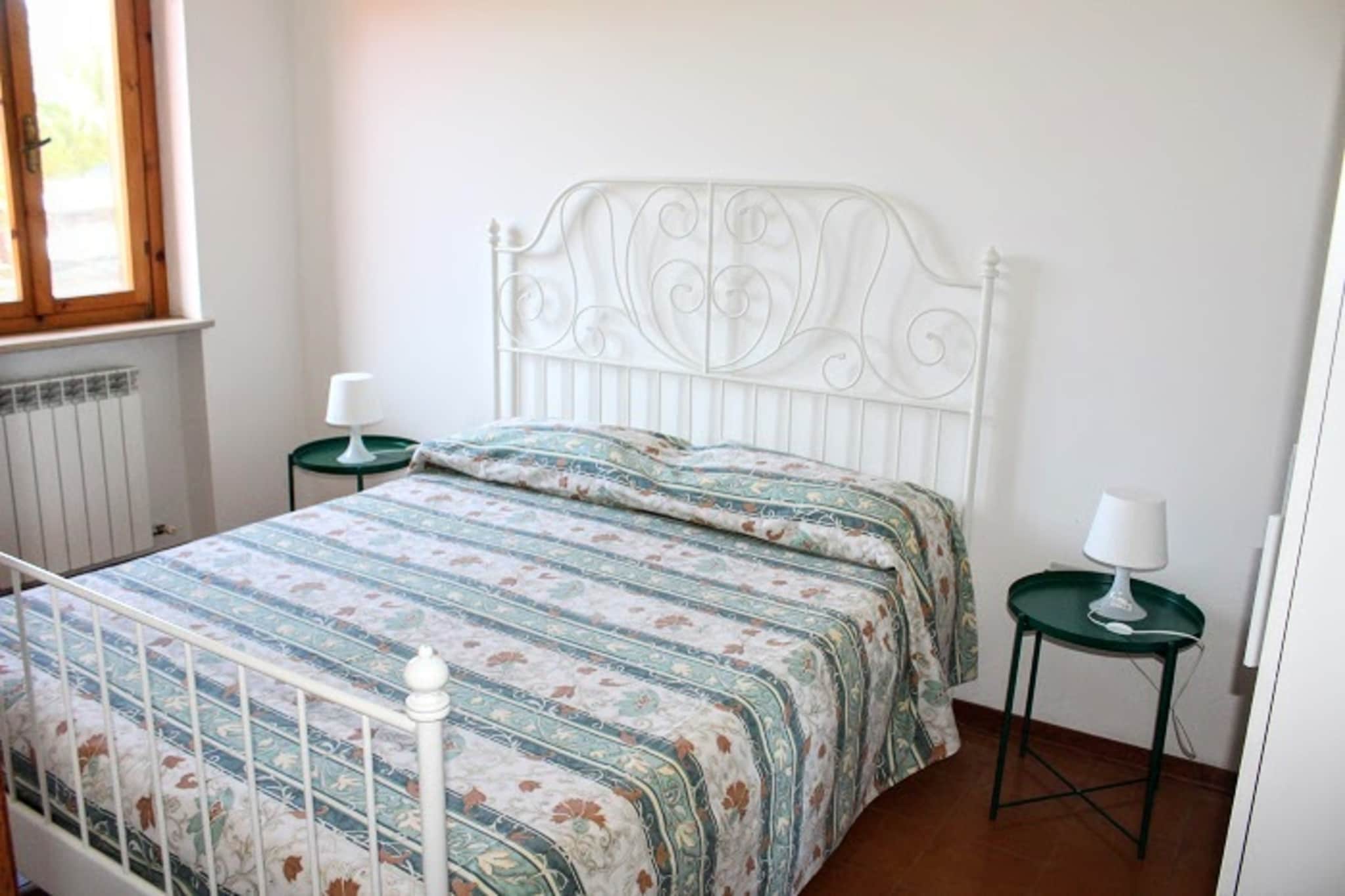 On the 2nd floor: (Kitchenette(hob, oven, fridge, dishes and cutlery, Cooking basics), Living/bed room(double sofa bed, TV), bedroom(double bed), bedroom(bunk bed), bathroom(bath tub, washbasin, toilet, bidet), washing machine, balcony or terrace)\n\nparking