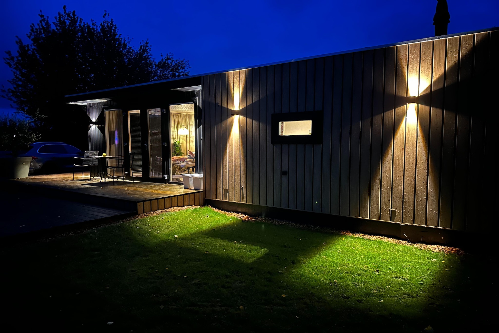 Chalet de Blauwe regen - Buitenkant zomer