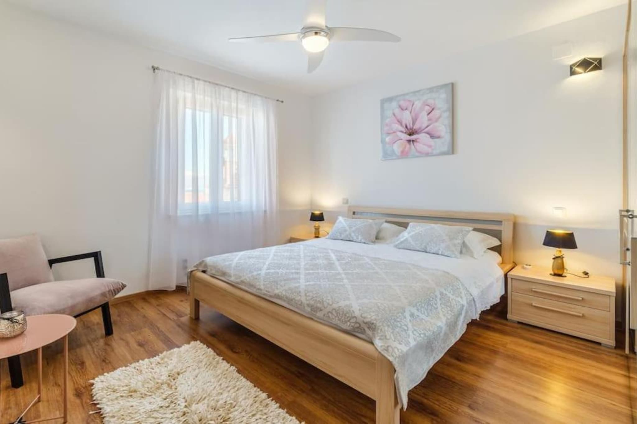 Sutivan Sea Terrace Apartment - Three Bedroom Apartment with Sea View and Terrace - Slaapkamer
