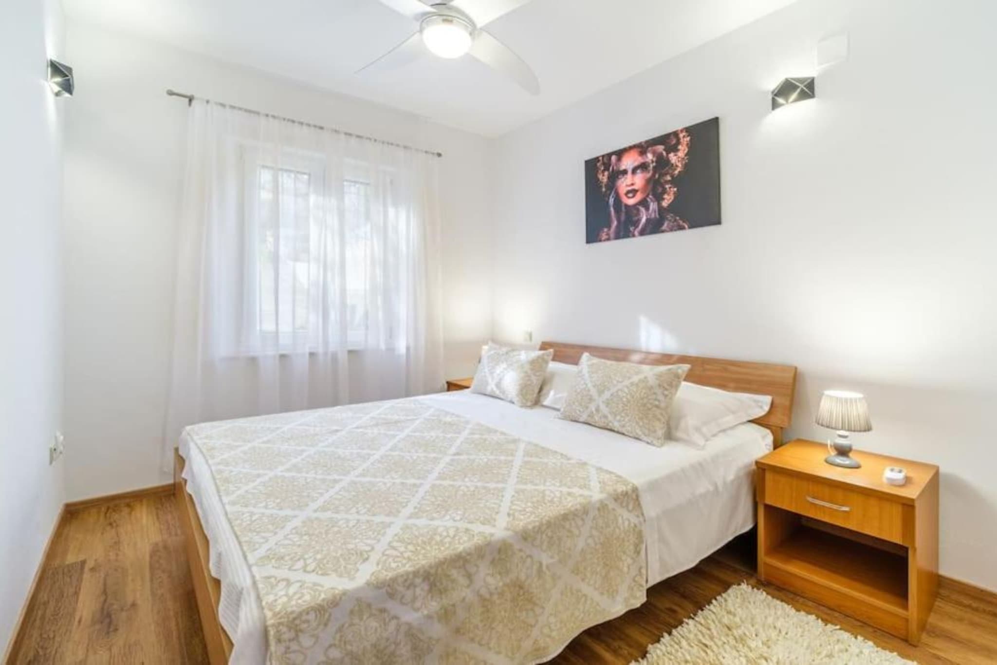 Sutivan Sea Terrace Apartment - Three Bedroom Apartment with Sea View and Terrace - Slaapkamer