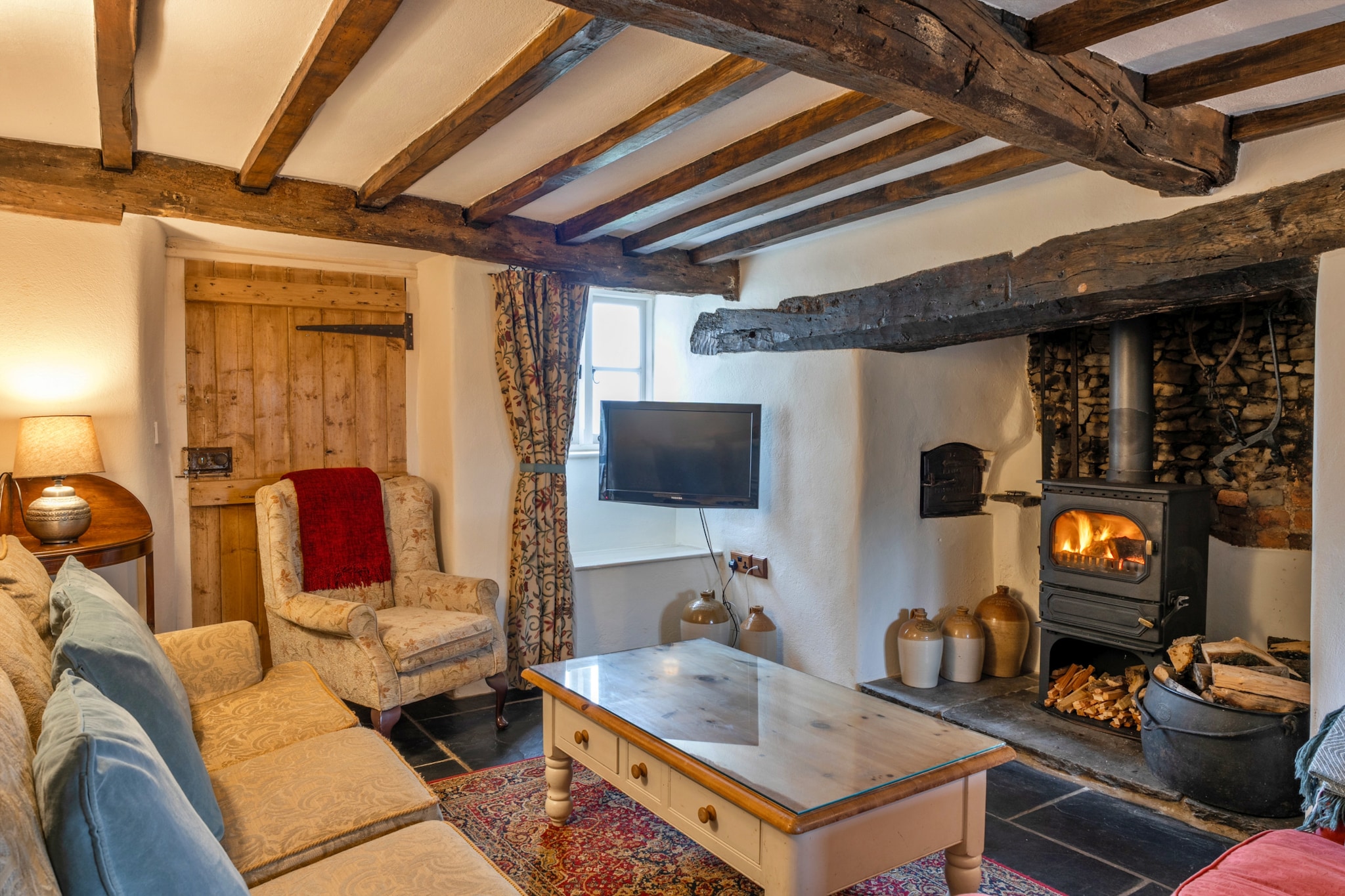 Syncocks Farm Cottage - Woonkamer