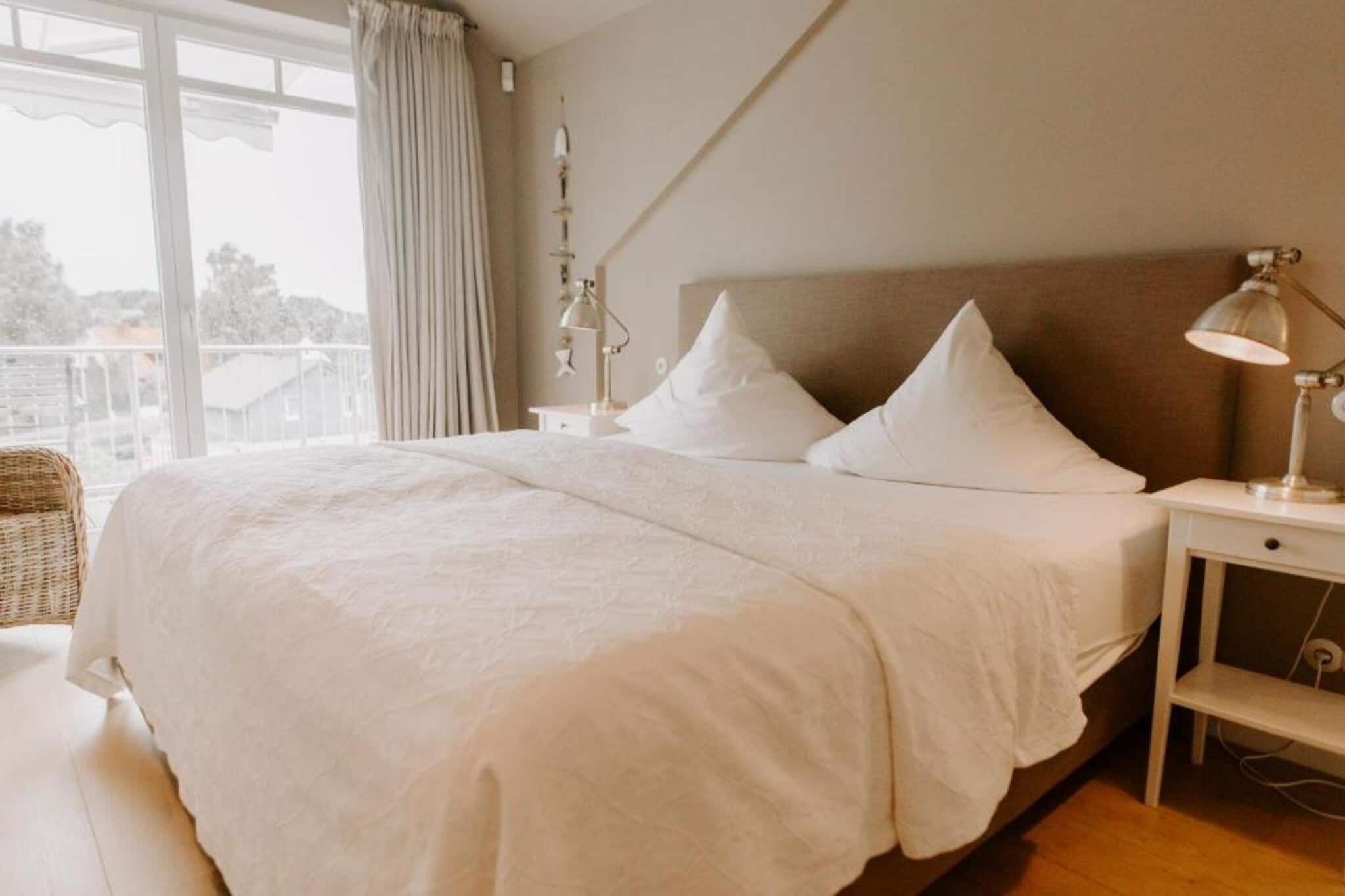 Perched at the top of the hotel with panoramic Baltic Sea and lake views, the 220 m² Adults Only Penthouse Suite represents the pinnacle of coastal luxury in Heikendorf. Designed for families, exclusive getaways or special occasions, this exceptionally spacious suite combines privacy, elegance and premium comfort. With multiple bedrooms, expansive living areas and a private sauna, it offers an unparalleled retreat overlooking the Kiel Fjord.

 Room Amenities

1. 220 m² luxury penthouse suite with private entrance.
2. Three extra-large double beds and one single bed.
3. Two bathrooms plus additional toilet for added comfort.
4. Private sauna within the suite.
5. Spacious balcony with sea and lake views.
6. Elegant living area with fireplace and sofa seating.
7. Dining area and dressing room.
8. Flat-screen TV with cable channels, radio and telephone.
9. Minibar, refrigerator and tea/coffee maker.
10. Desk and multiple seating areas.
11. Soundproofed interiors and hypoallergenic flooring.
12. Safety deposit box, wardrobe and wake-up service.
13. Complimentary toiletries, bathrobes, slippers and free WiFi.

Hotel Amenities & Services

1. Direct beachfront location on the Baltic Sea.
2. Sauna and wellness facilities within the hotel.
3. On-site restaurant and breakfast service.
4. Lift access and non-smoking rooms.
5. Allergy-friendly accommodation options.
6. Free WiFi in public areas.
7. Parking is available for 10 euro per night (payable on-site)

Nearby Attractions

1. Kiel city centre – approx. 10 km.
2. Naval Memorial Laboe – approx. 5 km.
3. Kiel Fjord promenade – walking distance.
4. Baltic Sea beaches – directly accessible.

How to Reach

1. Kiel Central Station – approx. 10 km.
2. Hamburg Airport – approx. 100 km.
3. Accessible by car

The Adults Only Penthouse Suite offers exceptional space, private wellness features and breathtaking coastal views, creating a truly exclusive Baltic Sea experience.