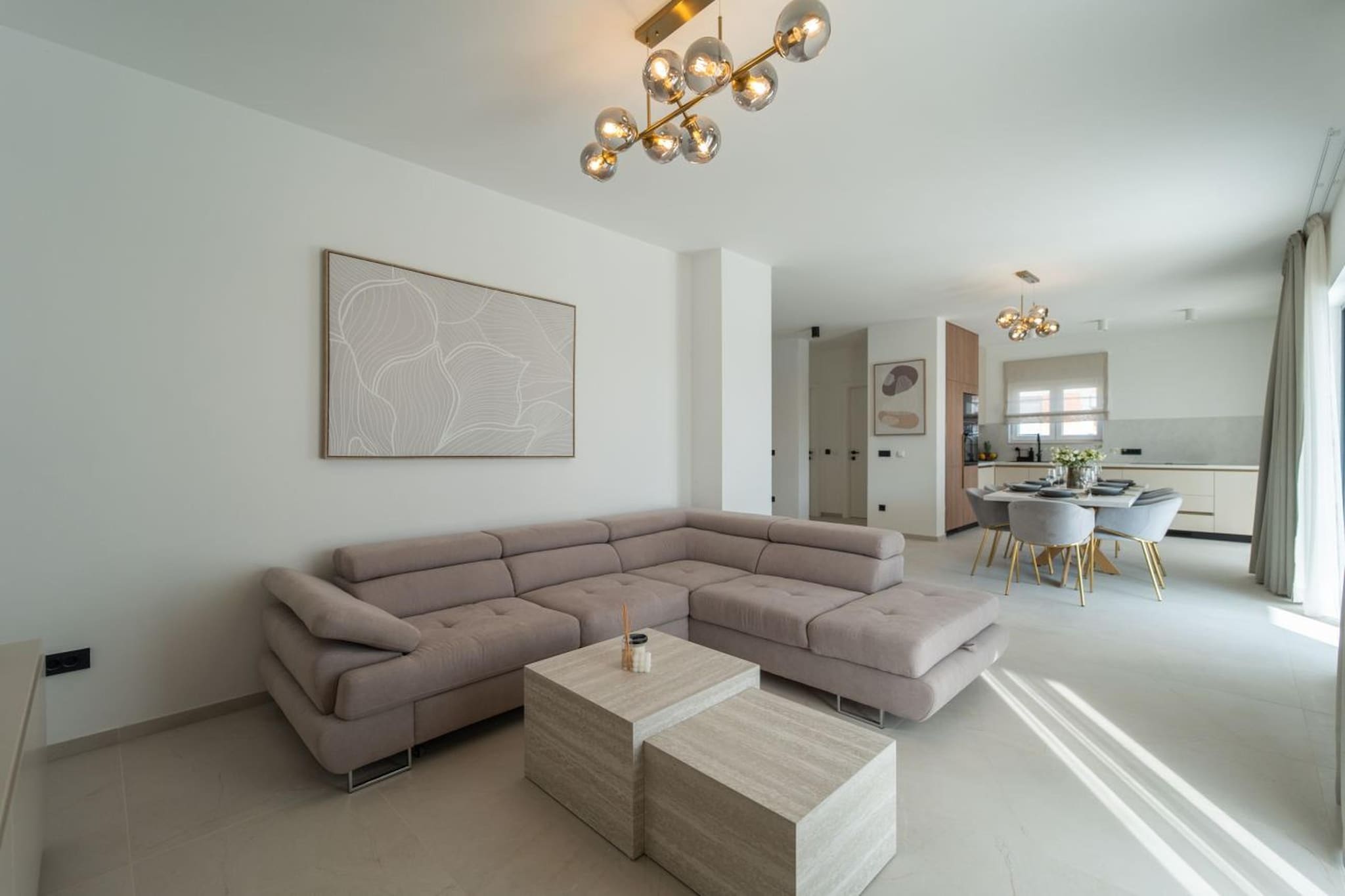 The villa in Turanj has 4 bedrooms and capacity for 10 persons. Accommodation of 170 m² comfortable and is modern, It has waterfront and garden. The property is located 500 m rock beach, 500 m coffee shop, 1 km supermarket, 2 km the restaurant, 8 km city, 21 km airport, 21 km hospital, 21 km international airport and it is located in a a family-friendly zone and next to the sea. The accommodation is equipped with the following items: garden, outdoor furniture, fenced plot, terrace, washing machine, barbecue, iron, internet (Wi-Fi), hair dryer, balcony, children area, electric heating, air conditioning throughout the house, swimming pool private, open-air parking in the same building, TV, satellite tv. The open plan kitchen, electric, is equipped with refrigerator, microwave, oven, freezer, dishwasher, dishes/cutlery, kitchen utensils, coffee machine and toaster.