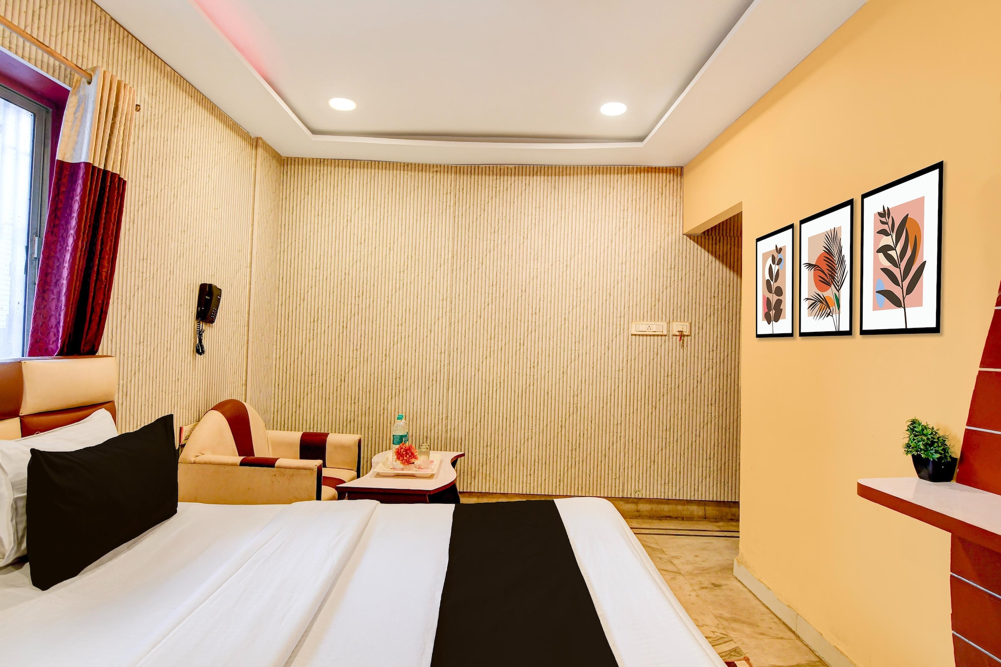 Comfortable Accommodations: Collection O NSCB Airport Kolkata Formerly Red Stone in Kolkata offers 4-star comfort with air-conditioned rooms featuring private bathrooms, free toiletries, showers, and TVs. Essential Facilities: Guests enjoy free WiFi, a lounge, daily housekeeping, laundry, and room service. Additional amenities include free toiletries, showers, and TVs. Dining Experience: An à la carte breakfast is available, providing a variety of options to start the day. Prime Location: Located 1 km from Netaji Subhash Chandra Bose International Airport, the hotel is also close to attractions such as Dumdum Metro Station (9 km) and Eden Gardens (17 km).
Unmarried couples are warmly welcome at this property.
Guests with local ID proof are warmly welcome.
Early Check-In Policy: A full day’s room rate will be charged for check-ins before 6:00 AM. Complimentary early check-in is available between 6:00 AM and 10:00 AM, subject to room availability.
Check-in is only available to guests aged 18 and above. Please provide a government-issued ID to confirm your age.