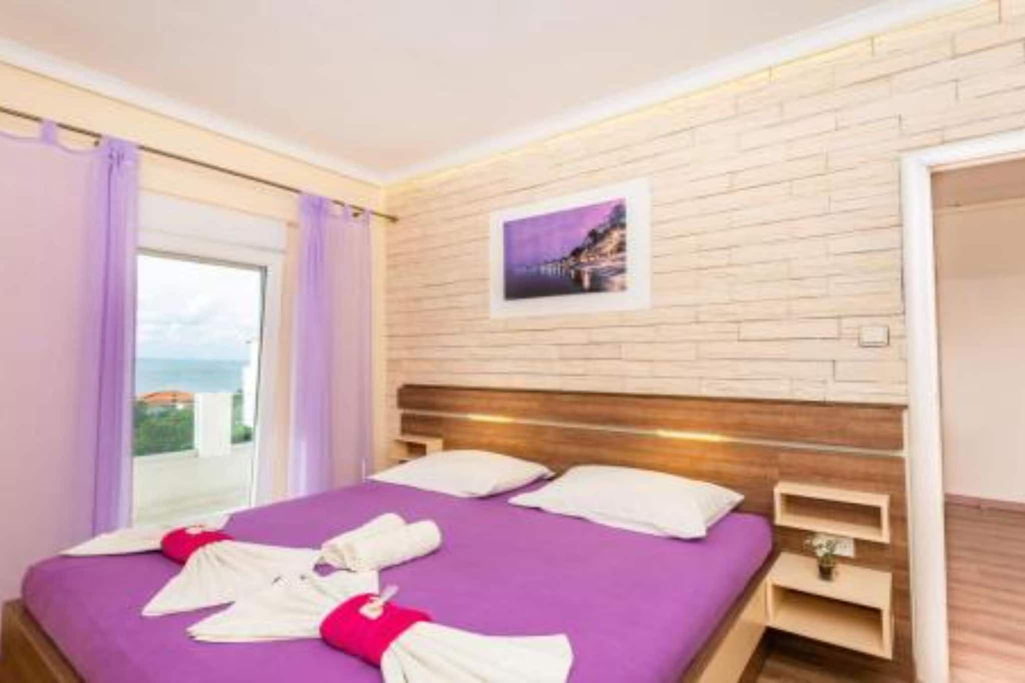 Villa Goldfield - Comfort One Bedroom Apartment with Sea View and Balcony - Chambre