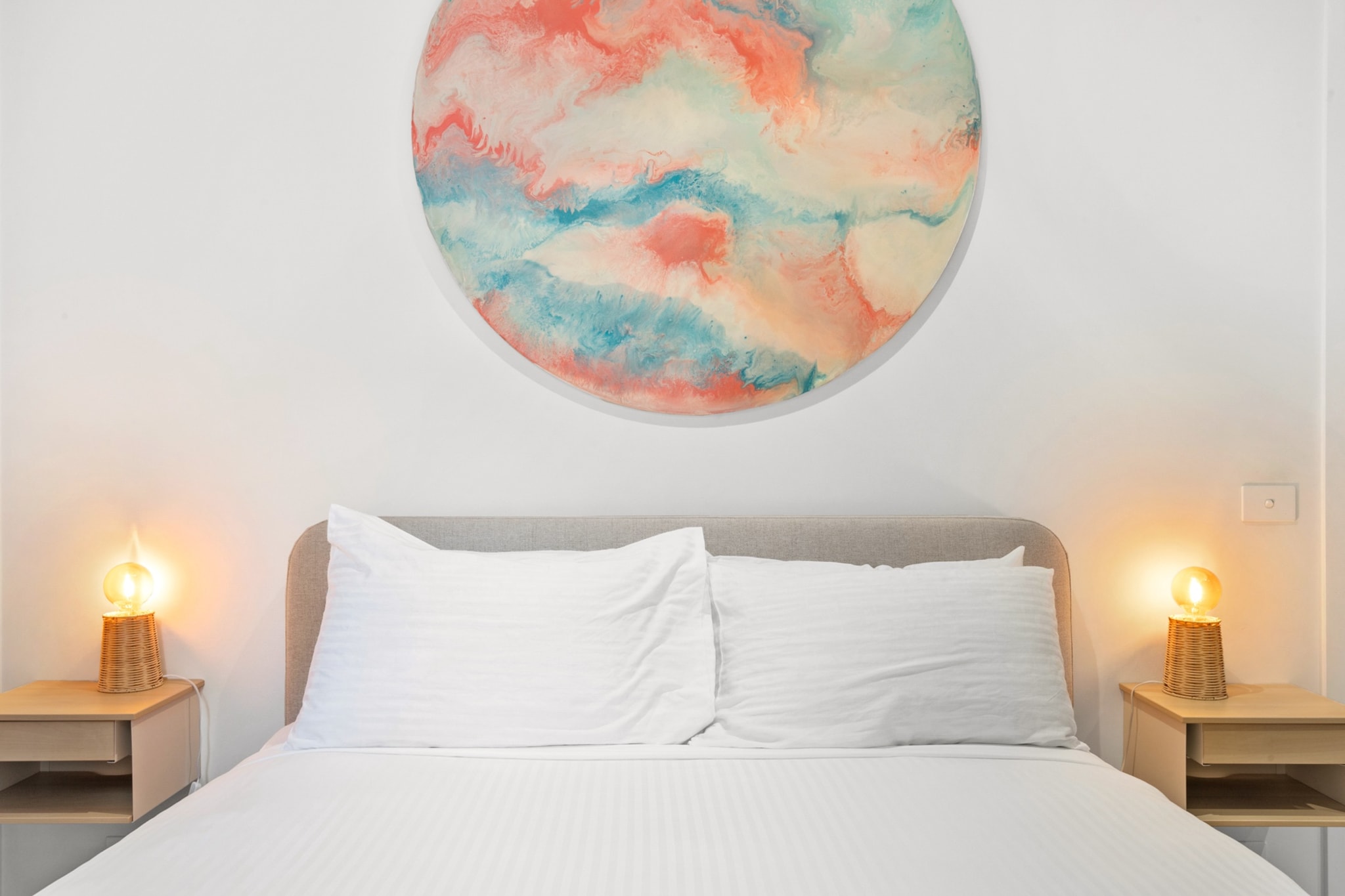 Bed Linen, Hot Water, Internet Access DSL, Wardrobe, Living room(TV, air conditioning), Kitchen(dining table, stove, electric kettle, toaster, coffee machine, oven, microwave, dishwasher, fridge, dishes and cutlery, Cooking basics, Wine glasses), bedroom(Queen Bed), bathroom(washing machine, iron, hairdryer, Towels/Sheets (Incl.), shampoo, body soap, Essentials, Conditioner, Shower gel), First Aid, Play area, balcony or terrace, swimming pool, private outdoor pool, parking (paying), Coffee, Downtown, Long term stays allowed, Room-darkening shades, Town