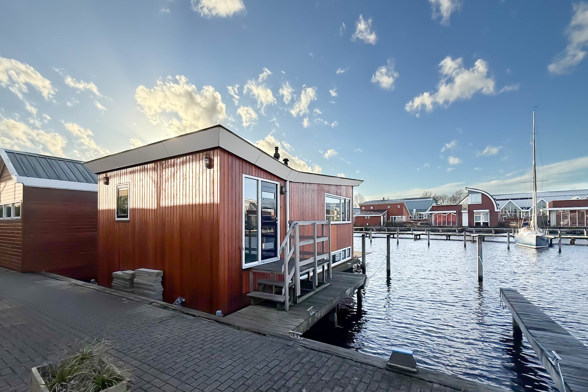 Modern Boathouse on Uitgeest Lake