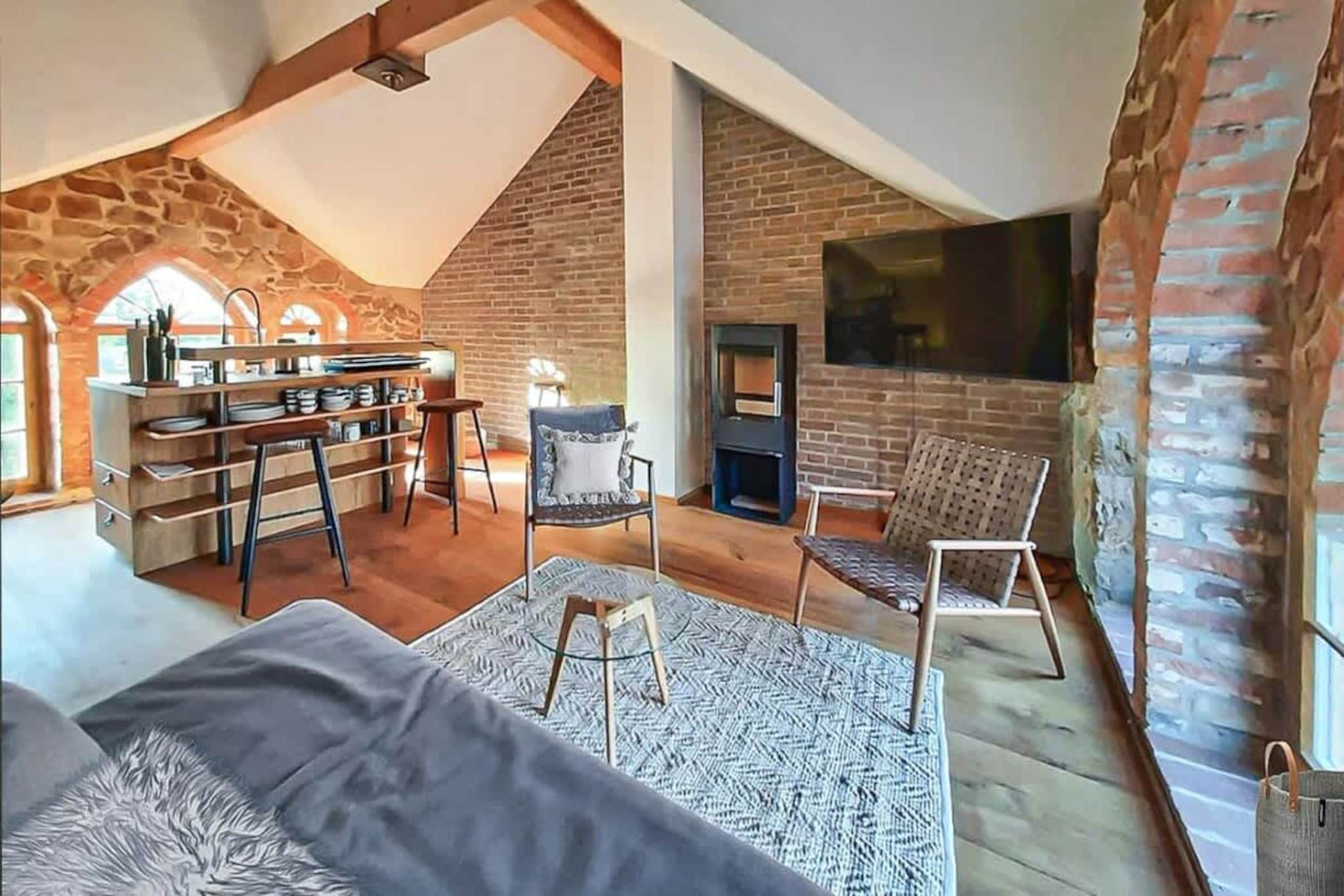 Design-Apartment mit Sauna, Whirlpool & Kamin im historischen Vierseitenhof